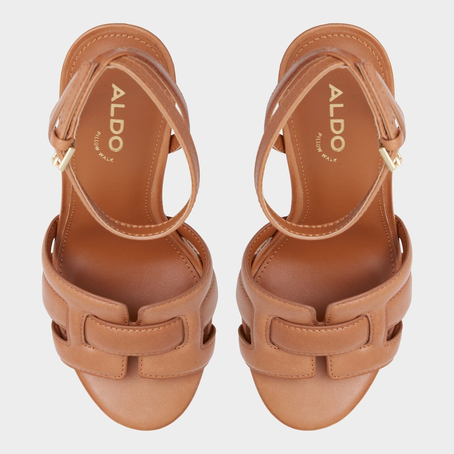 Aldo Valaberel Medium Brown Women's Platform sandals - Strappy heeled sandal, Platform Women