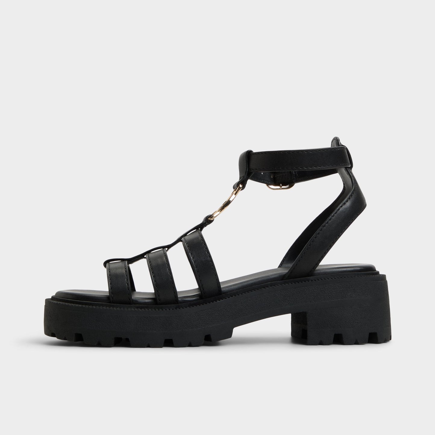 Aldo Lamington Black Women's Strappy sandals - Gladiator sandal, Lug sole Women