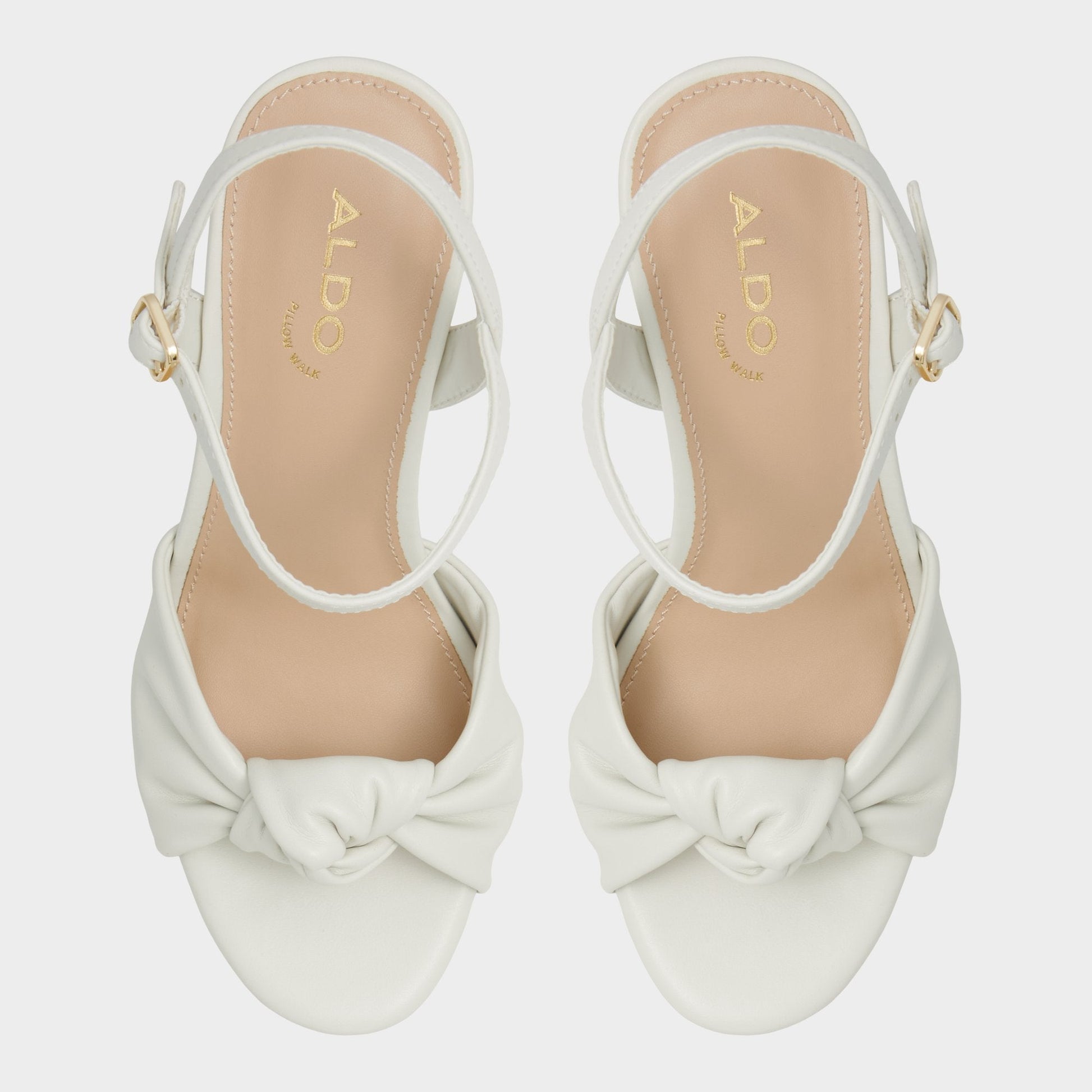 Aldo Ulialdan White/Bone Women's Platform sandals - Strappy heeled sandal, Platform Women