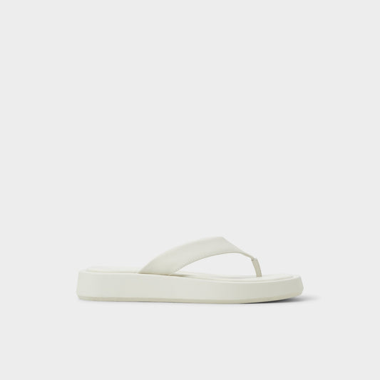Aldo Grettle White/Bone Women's Flats - Flip flop, Flatform Women