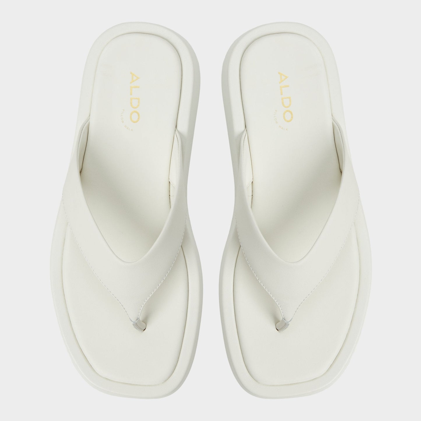 Aldo Grettle White/Bone Women's Flats - Flip flop, Flatform Women