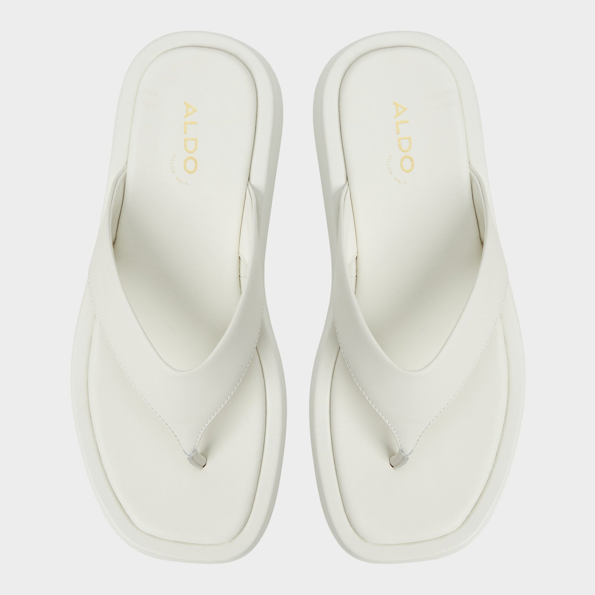 Aldo Grettle White/Bone Women's Flats - Flip flop, Flatform Women