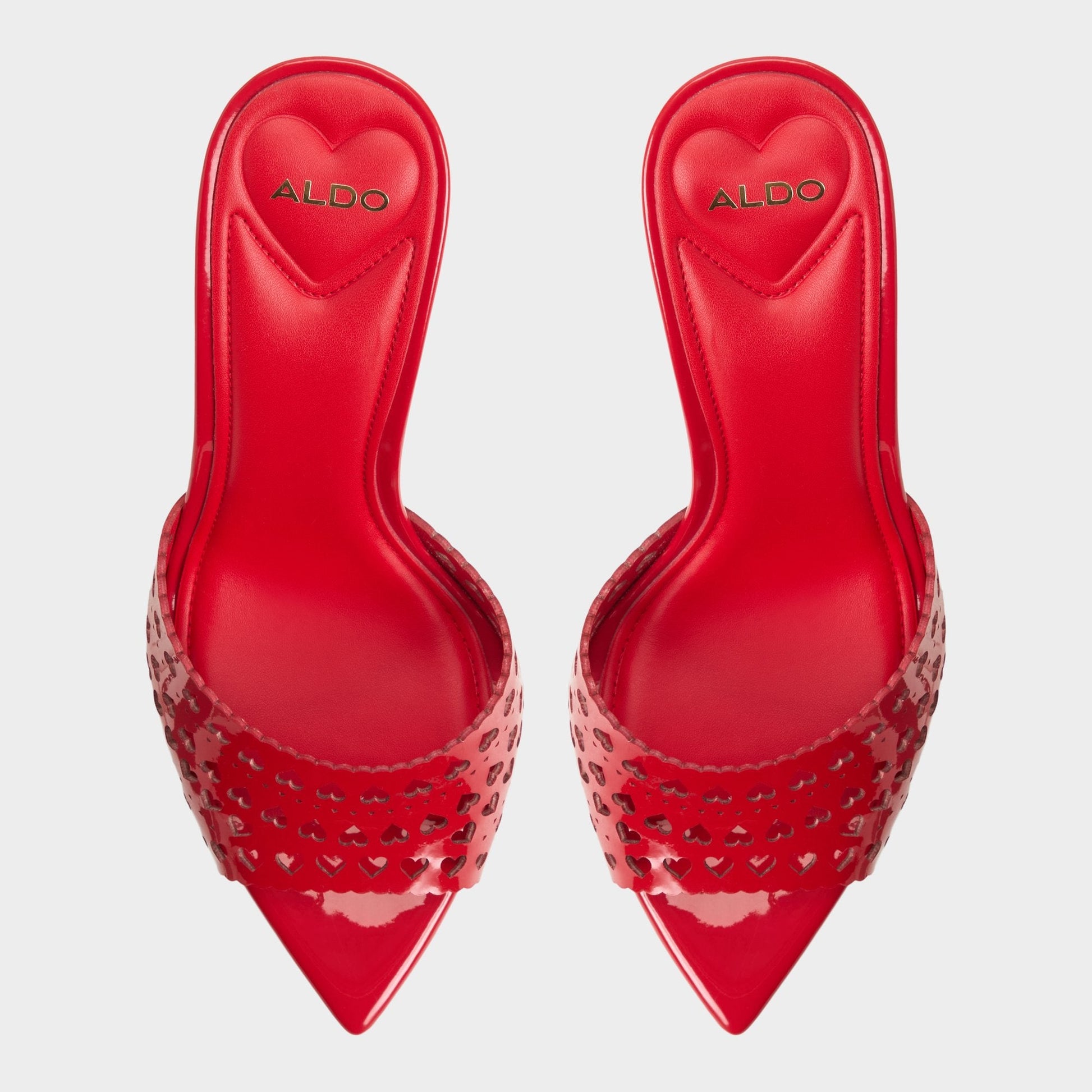 Aldo Lovemule in Medium Red - Heeled mule, Stiletto heel Women|New