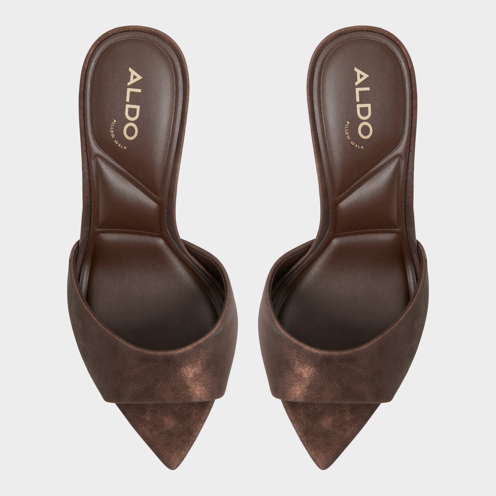 Aldo Anniebrilden Dark Brown Women's Mule slides - Heeled mule, Stiletto heel Women
