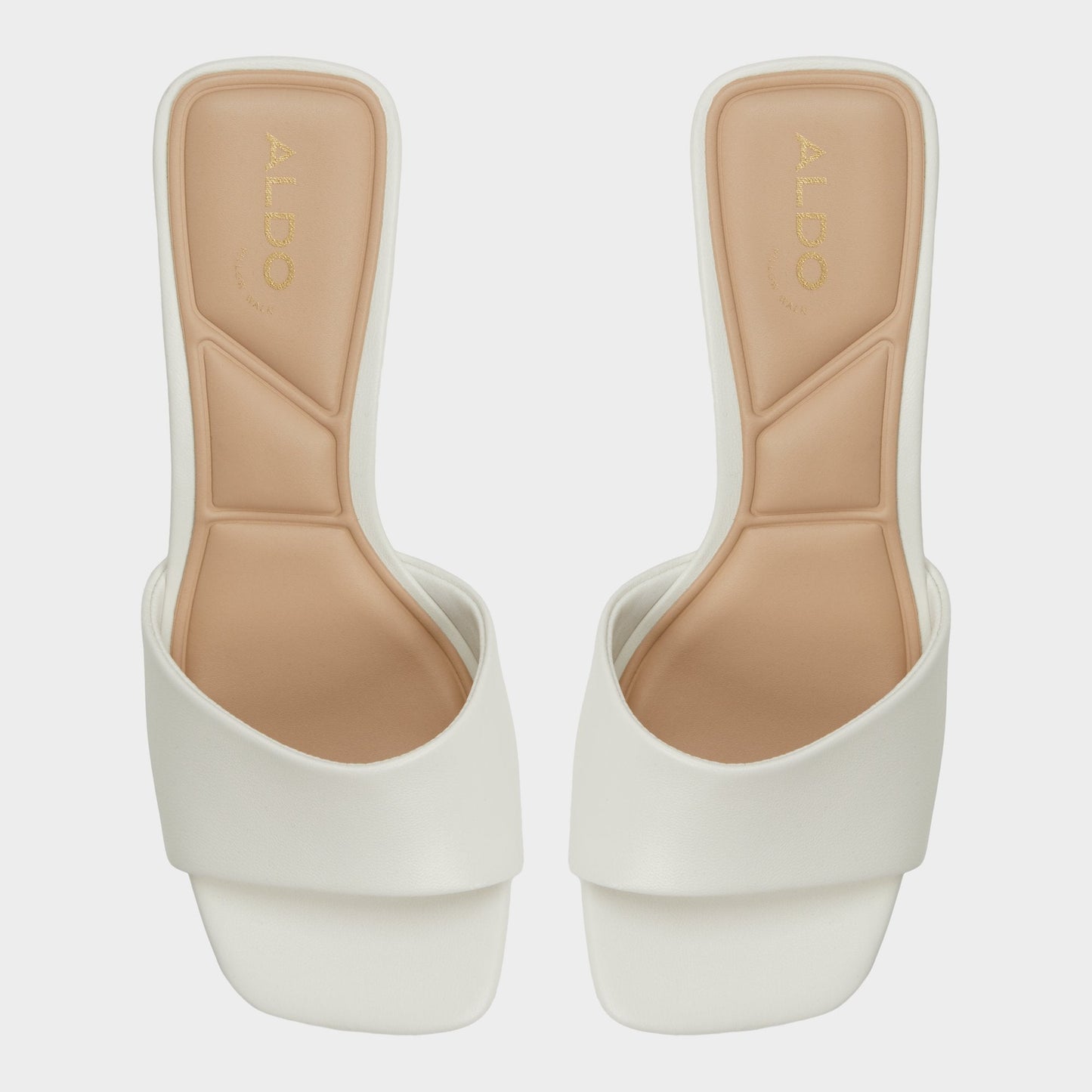 Aldo Tisha White Women's Heeled mules - Heeled mule, Block heel Women