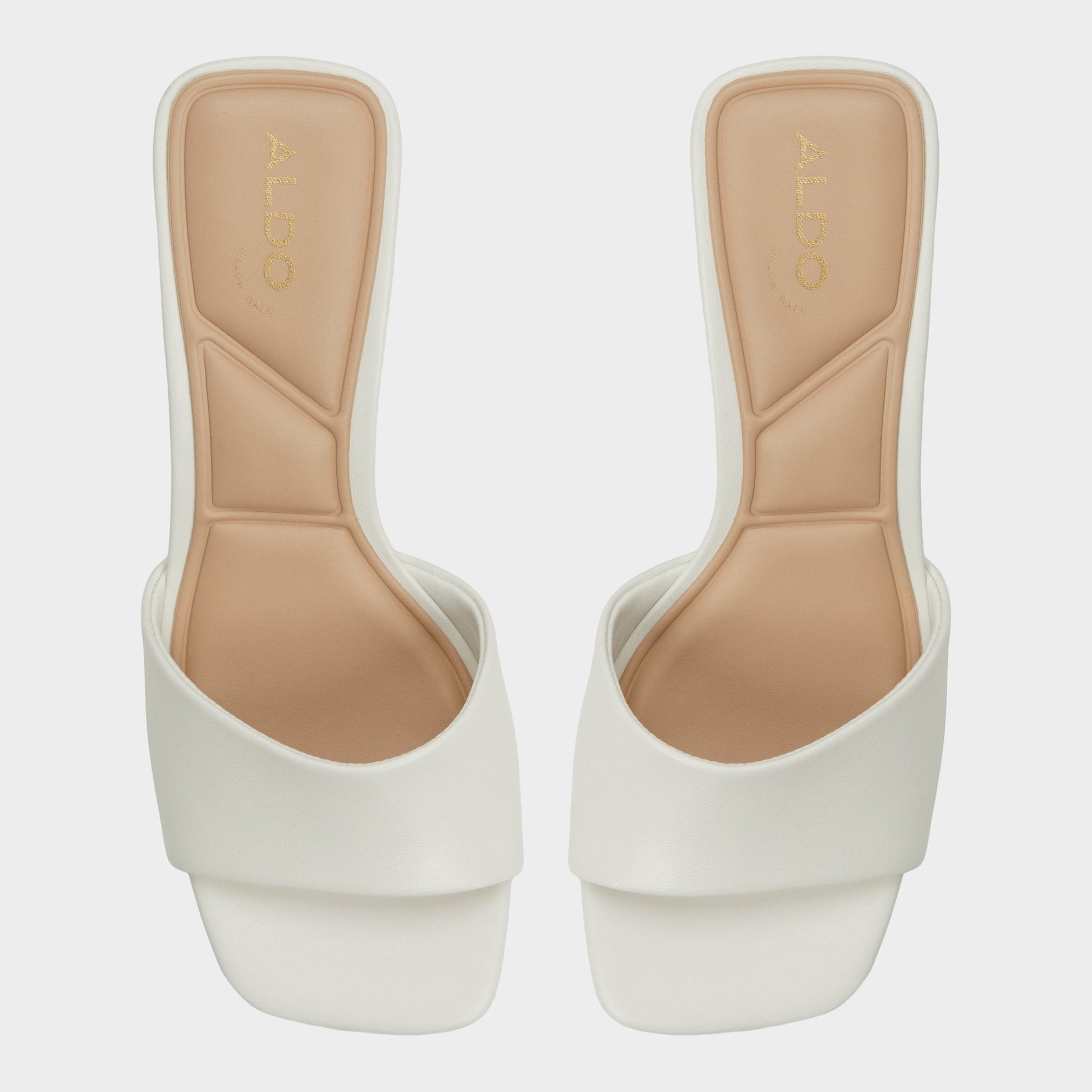 Aldo Tisha White Women's Heeled mules - Heeled mule, Block heel Women