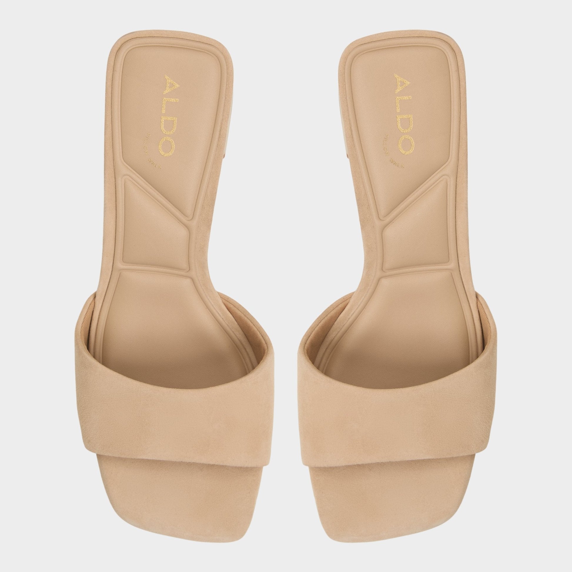 Aldo Tisha Beige Women's Heeled mules - Heeled mule, Block heel Women