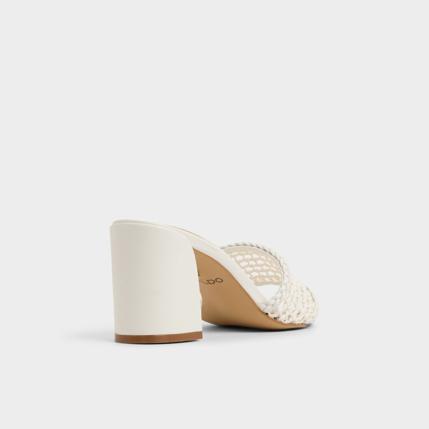Aldo Beachdate White/Bone Women's Block heels - Heeled mule, Block heel Women