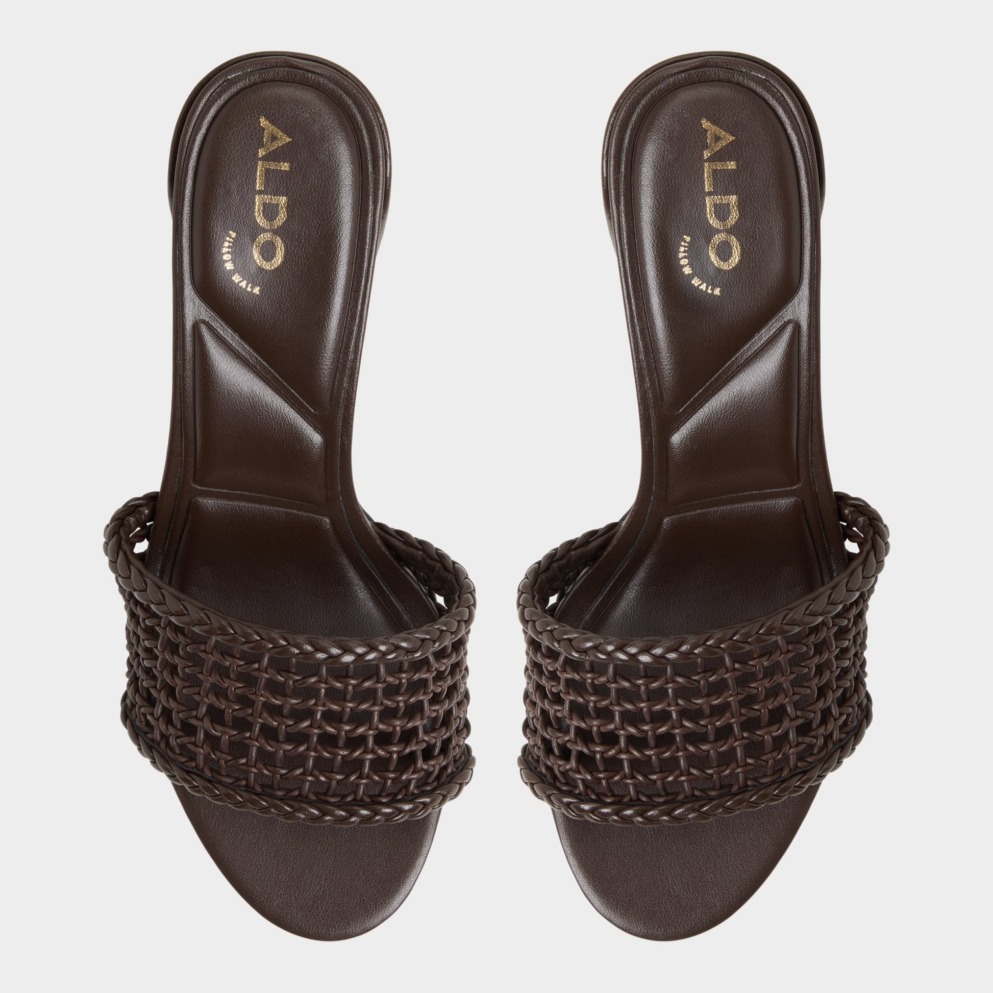Aldo Beachdate Dark Brown Women's Block heels - Heeled mule, Block heel Women
