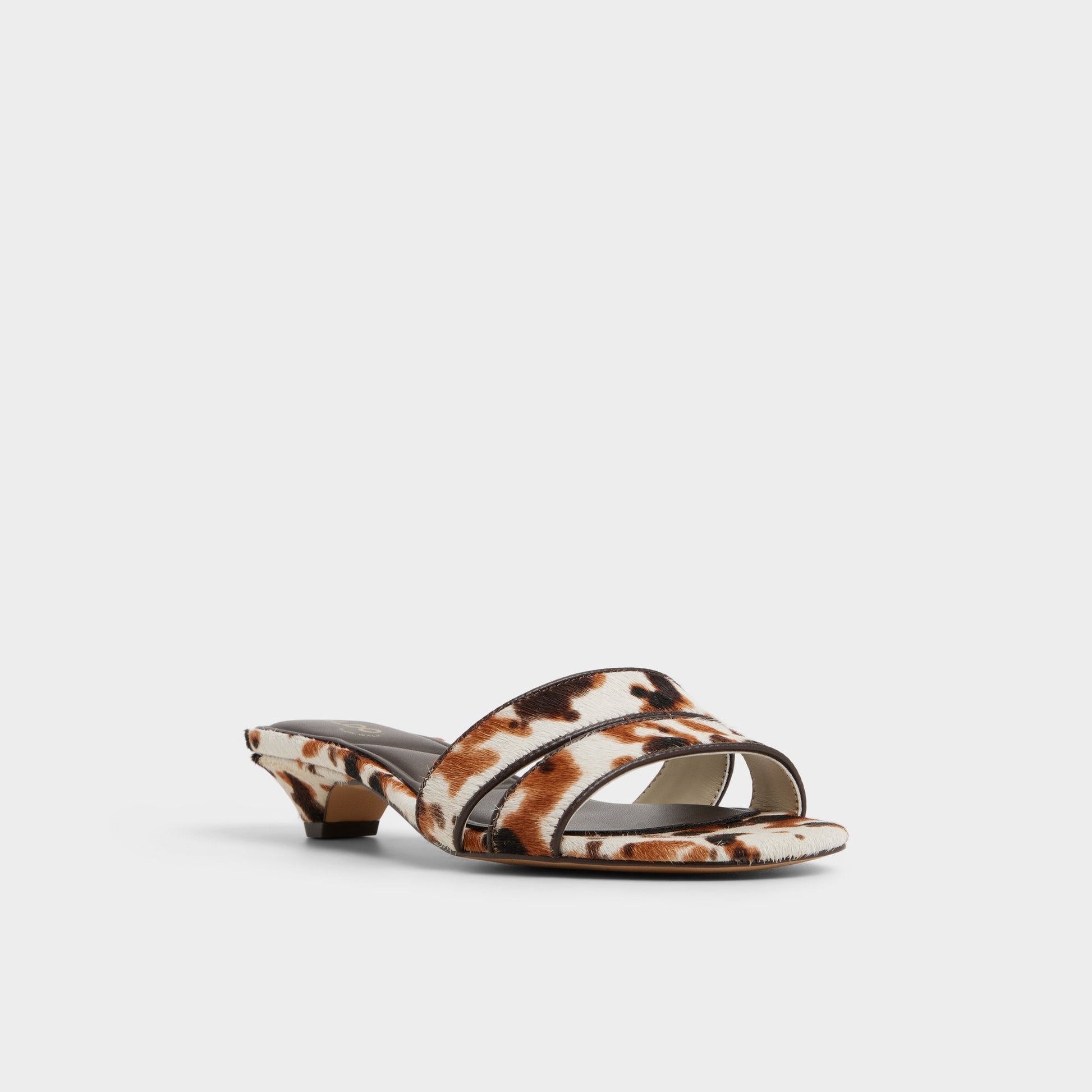 Aldo Scarletta White/Black Women's Heeled mules - Heeled mule, Kitten heel Women