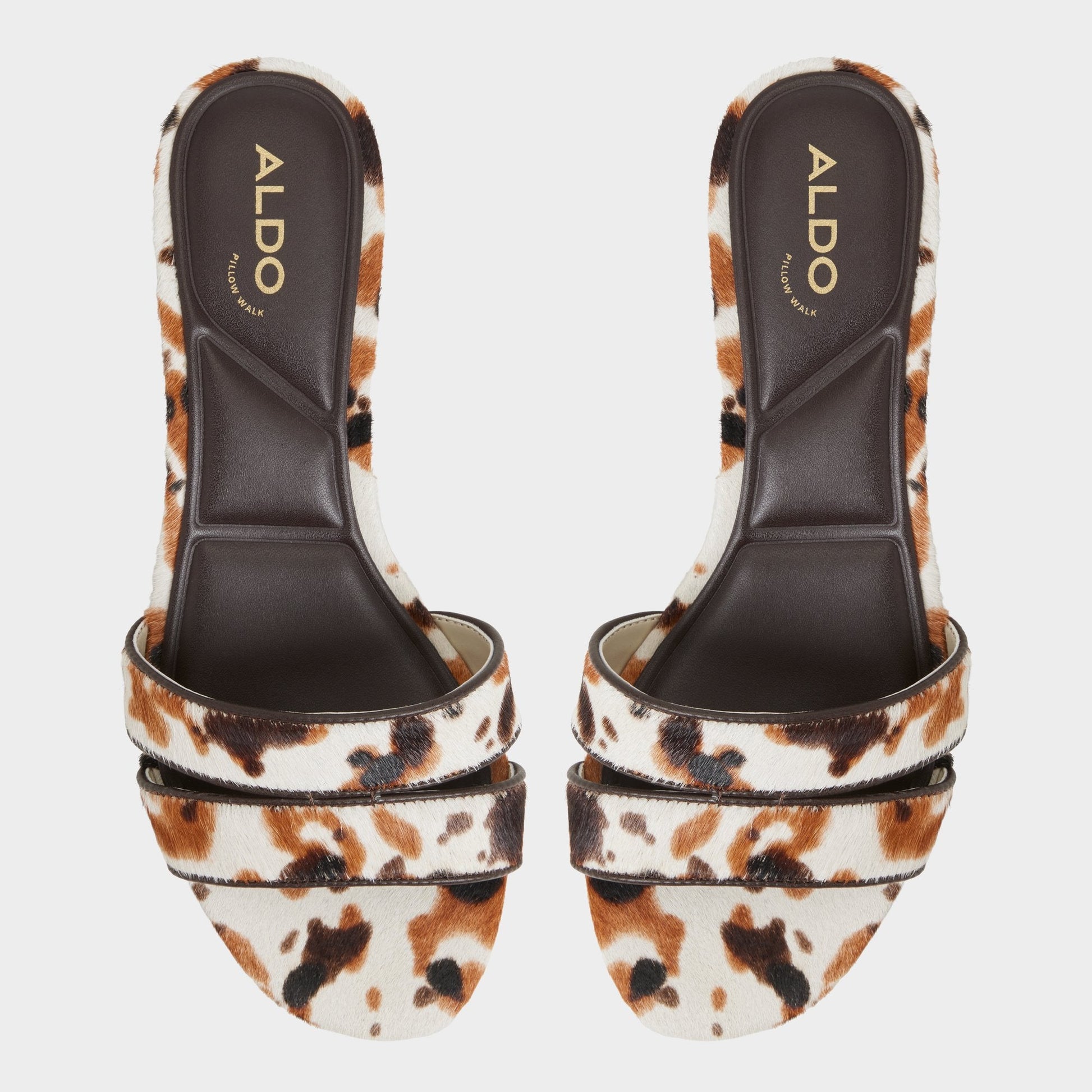 Aldo Scarletta White/Black Women's Heeled mules - Heeled mule, Kitten heel Women