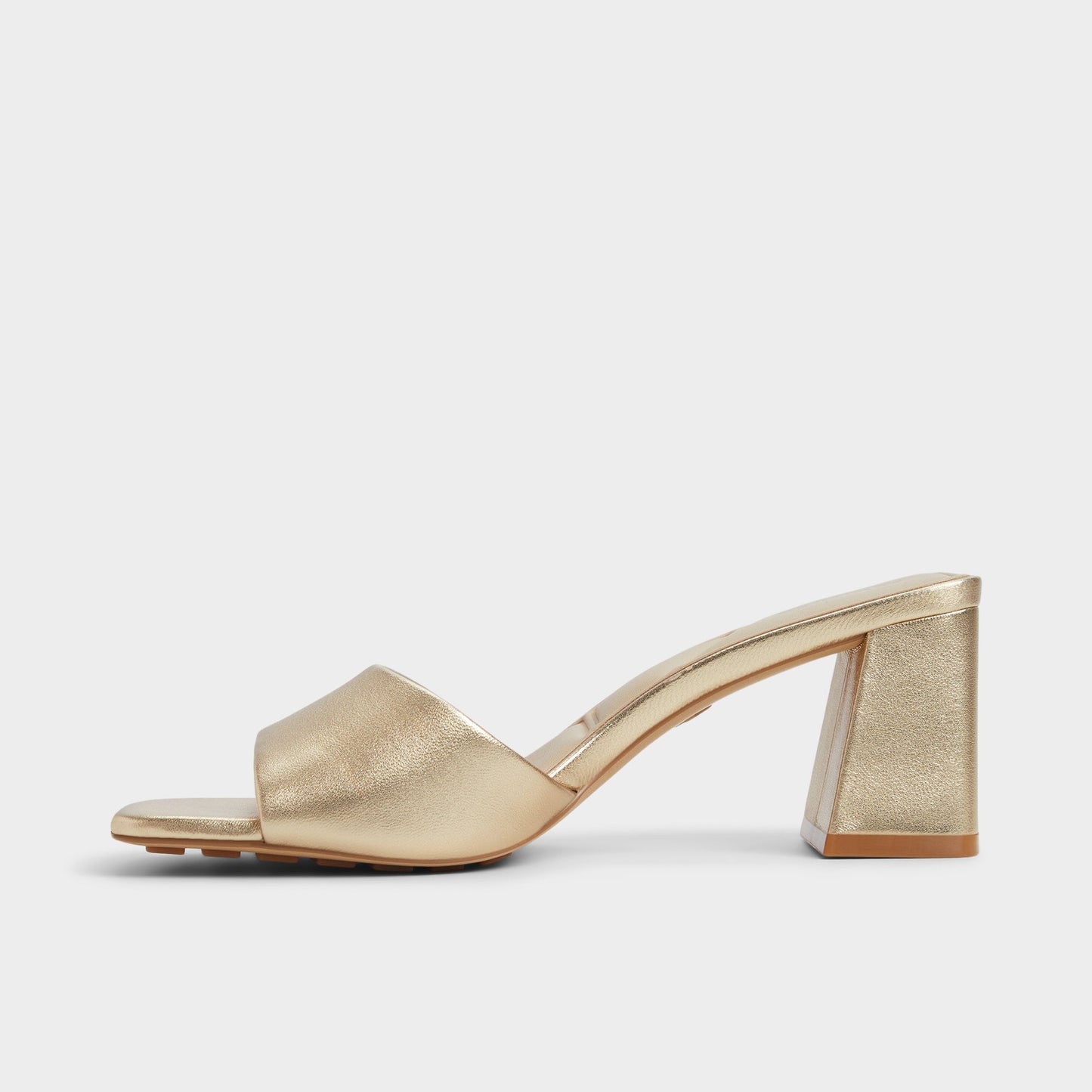 Aldo Tisha Gold Women's Heeled mules - Heeled mule, Block heel Women