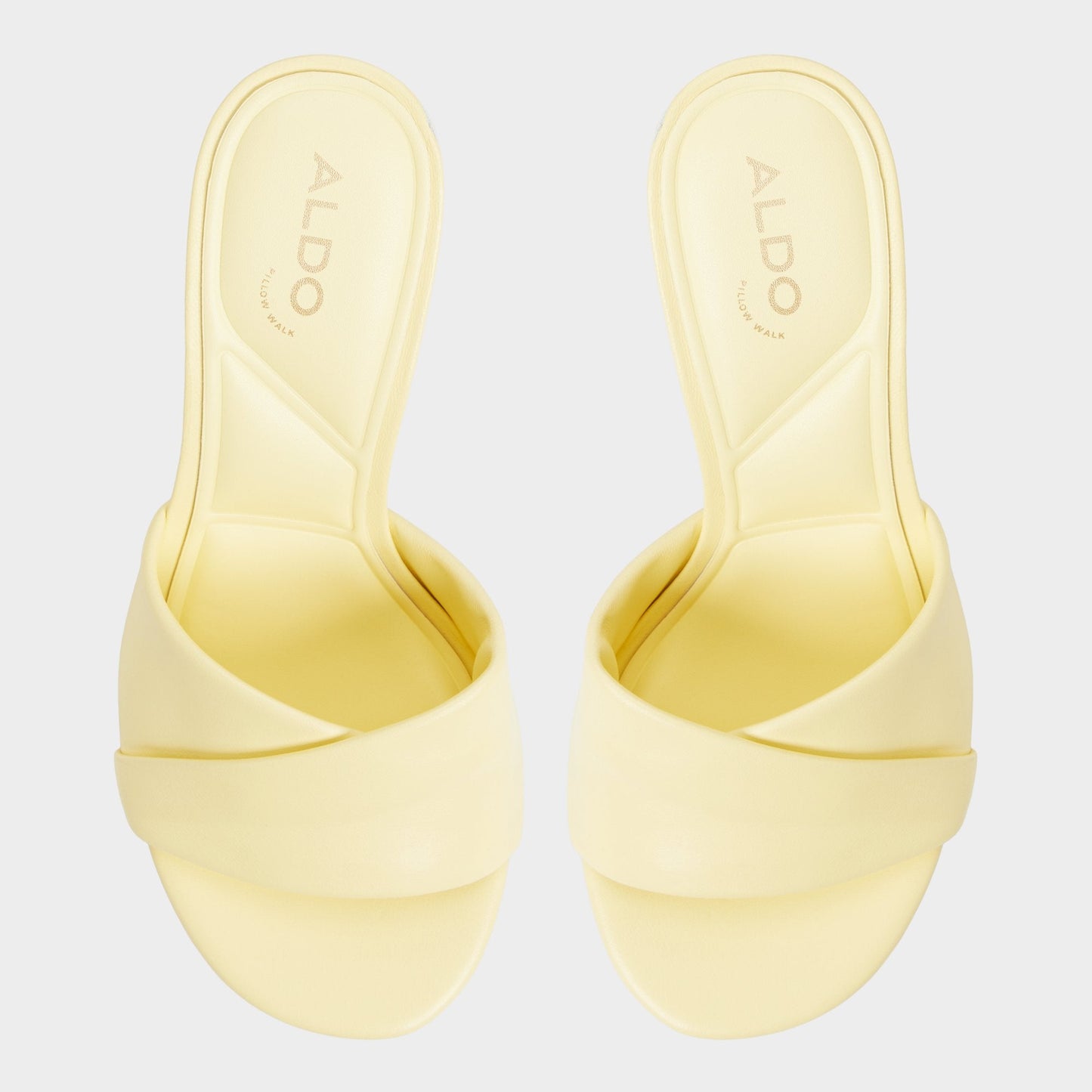 Aldo Lyhanna Light Yellow Women's Heeled mules - Heeled mule, Stiletto heel Women