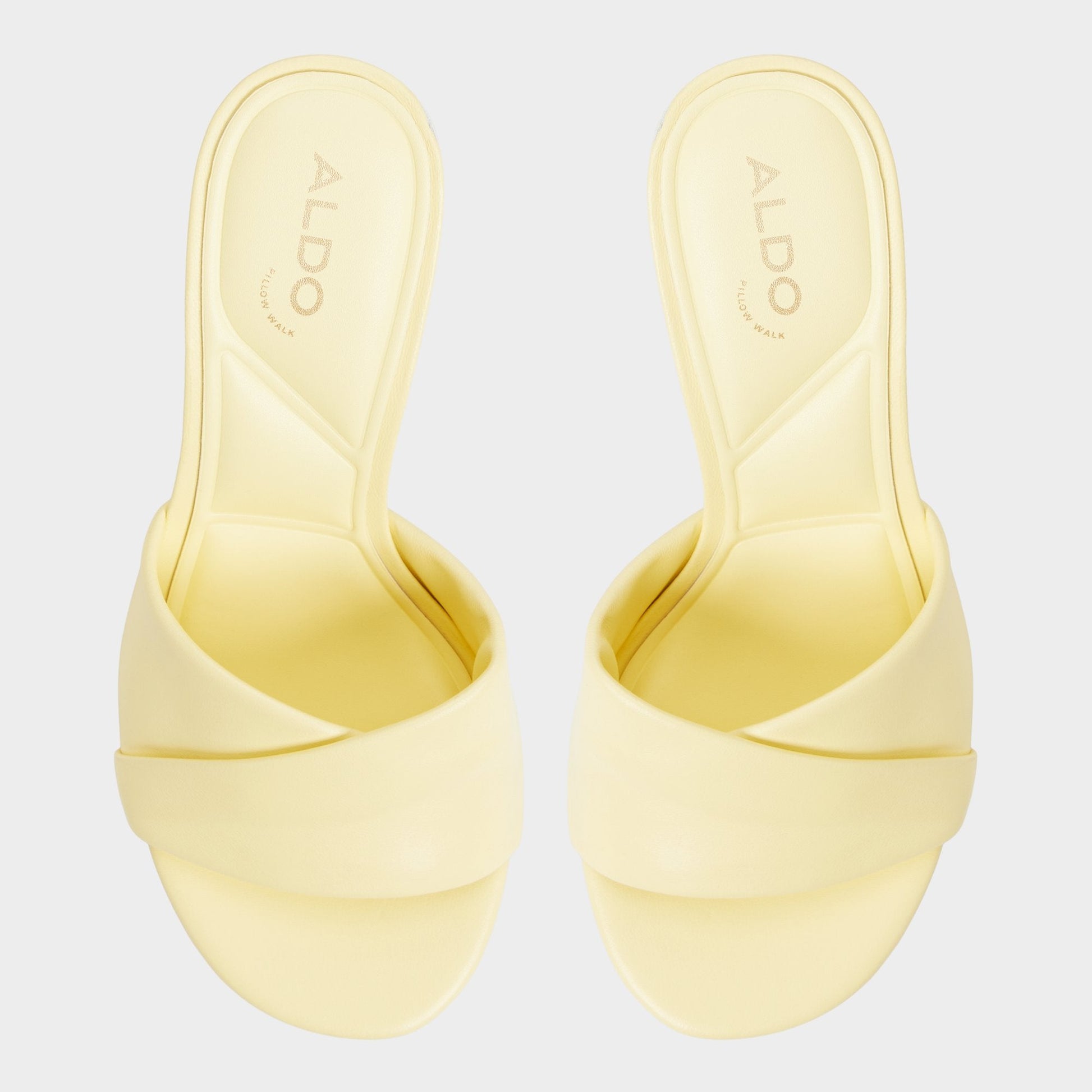 Aldo Lyhanna Light Yellow Women's Heeled mules - Heeled mule, Stiletto heel Women