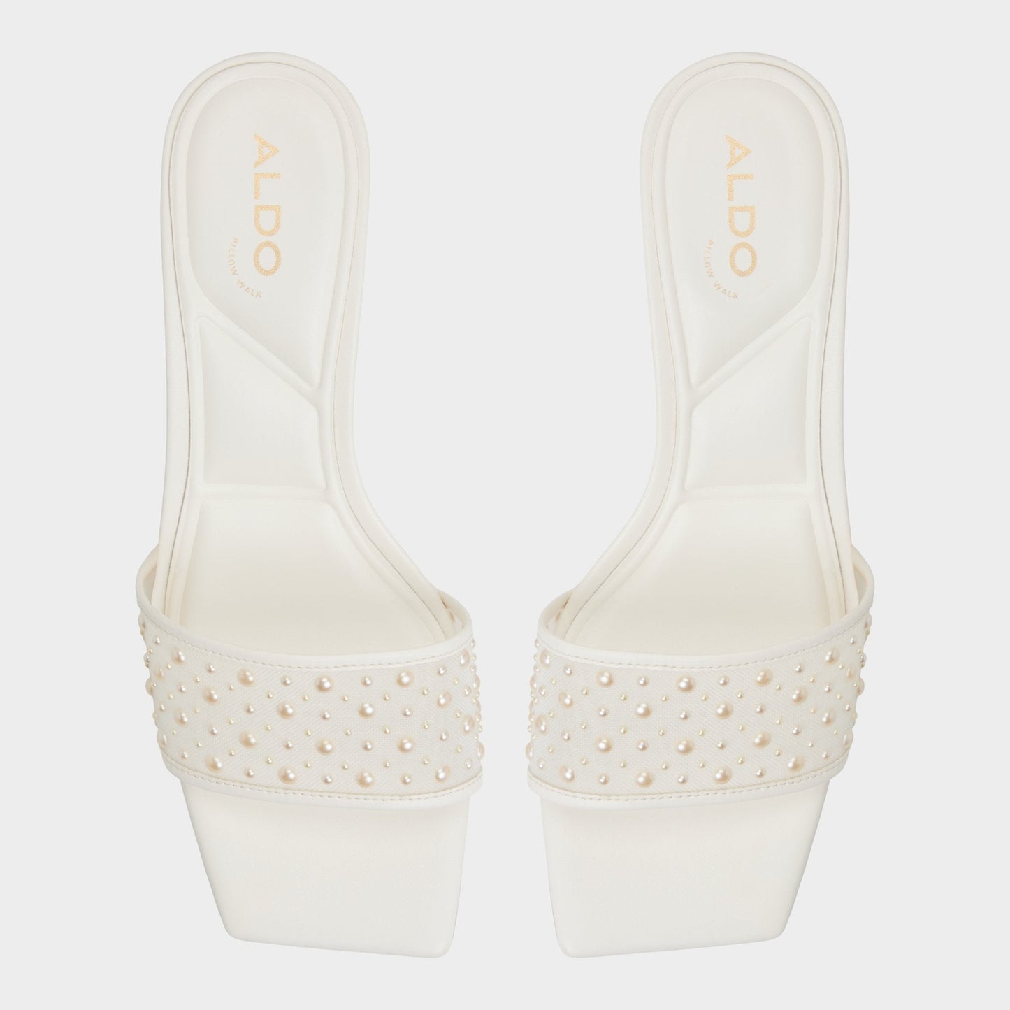 Aldo Pearlia White Women's Heeled mules - Heeled mule Women
