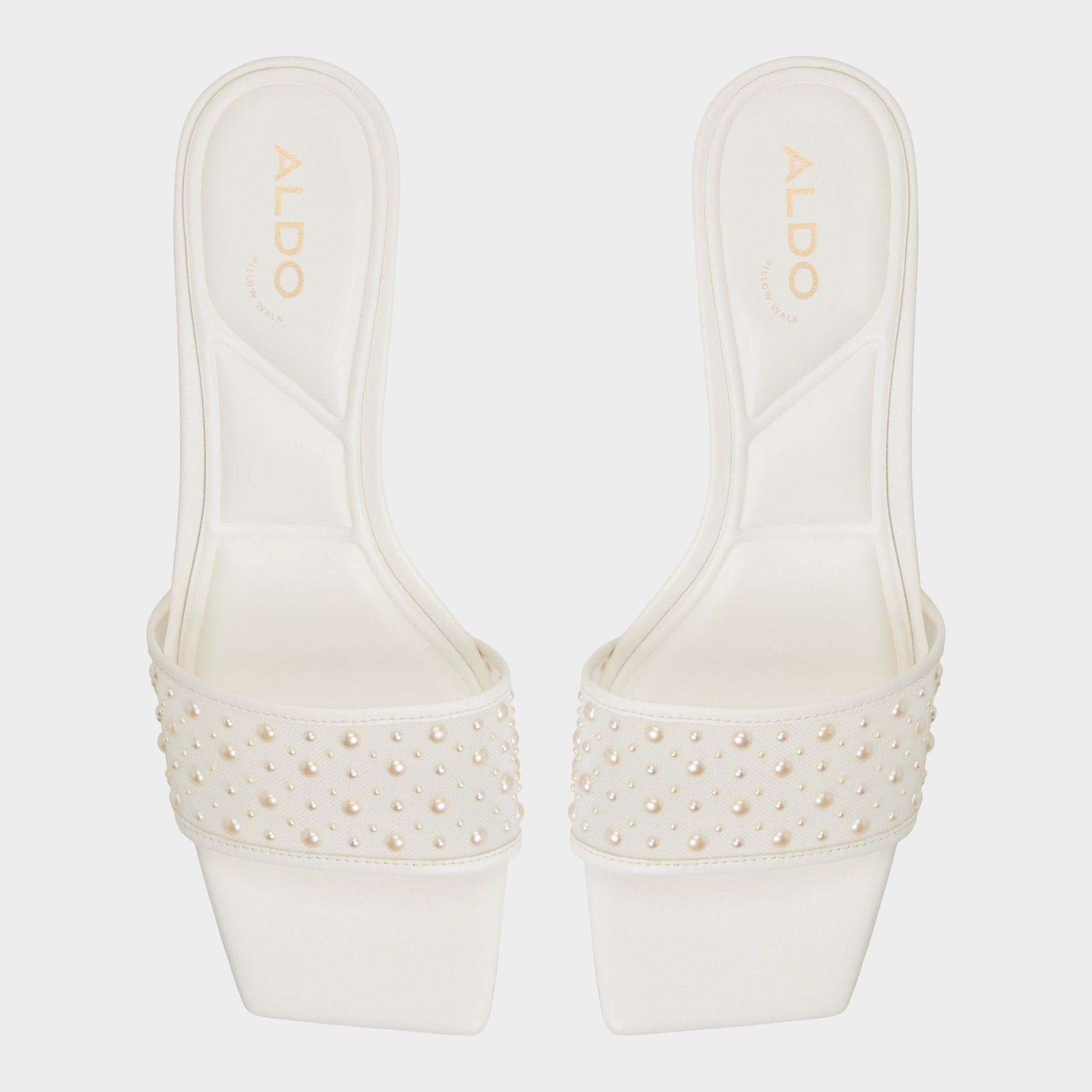 Aldo Pearlia White Women's Heeled mules - Heeled mule Women