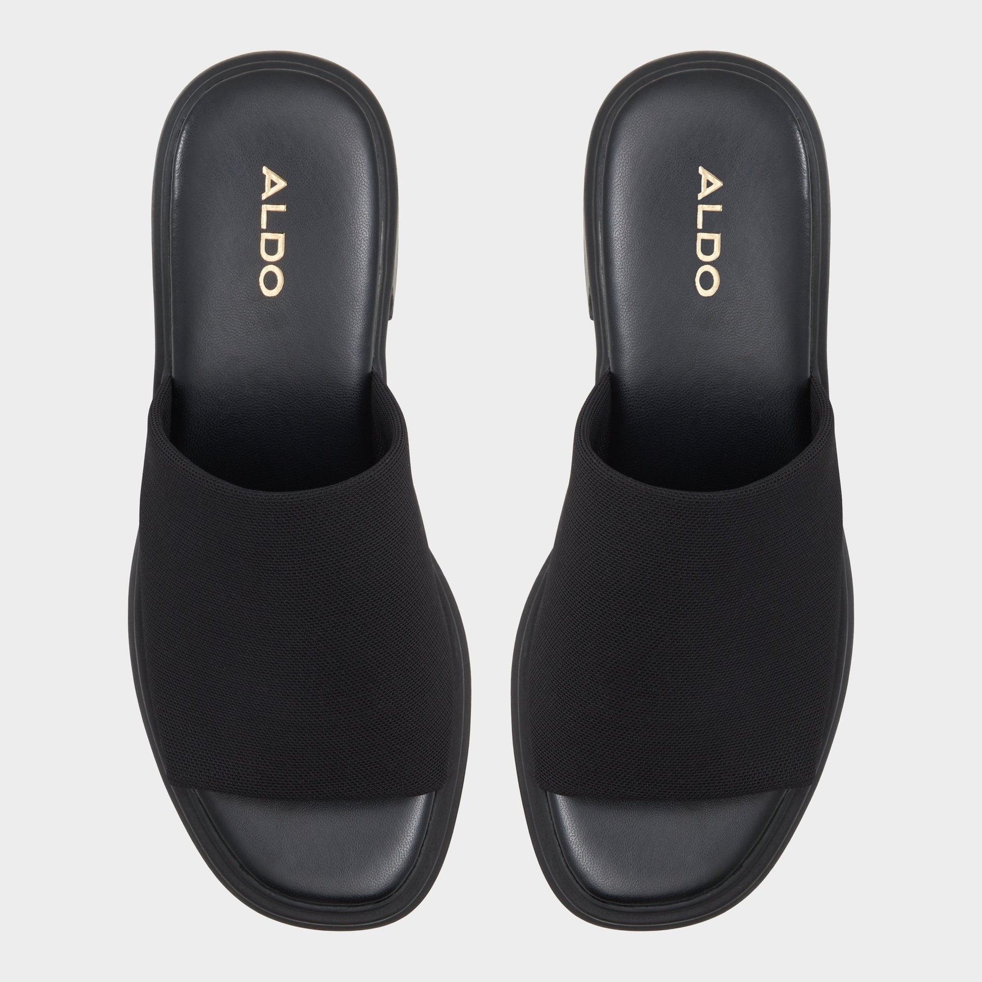 Aldo Harrietta Black Women's Wedges - Heeled mule, Block heel Women