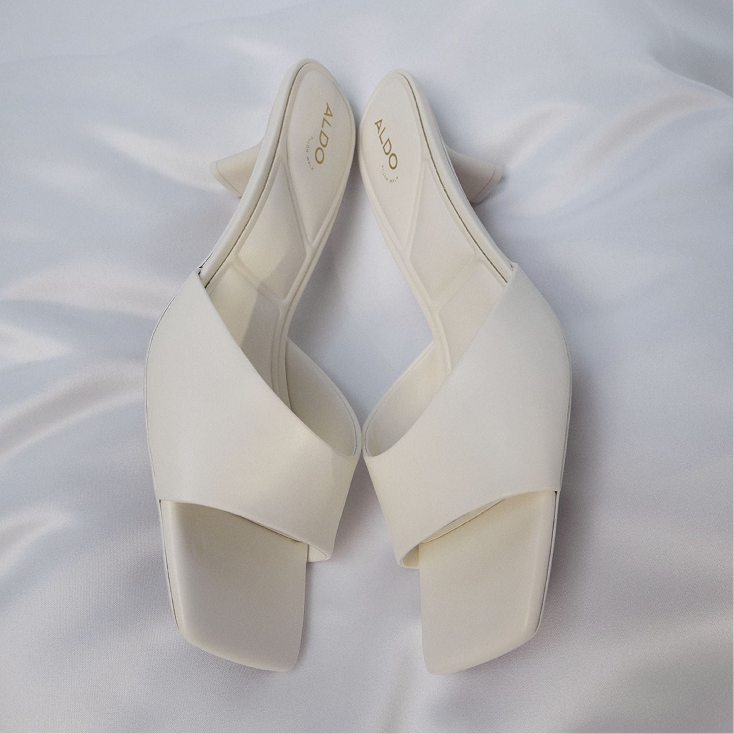 Aldo Enchanting White Women's Heeled mules - Heeled mule, Kitten heel Women