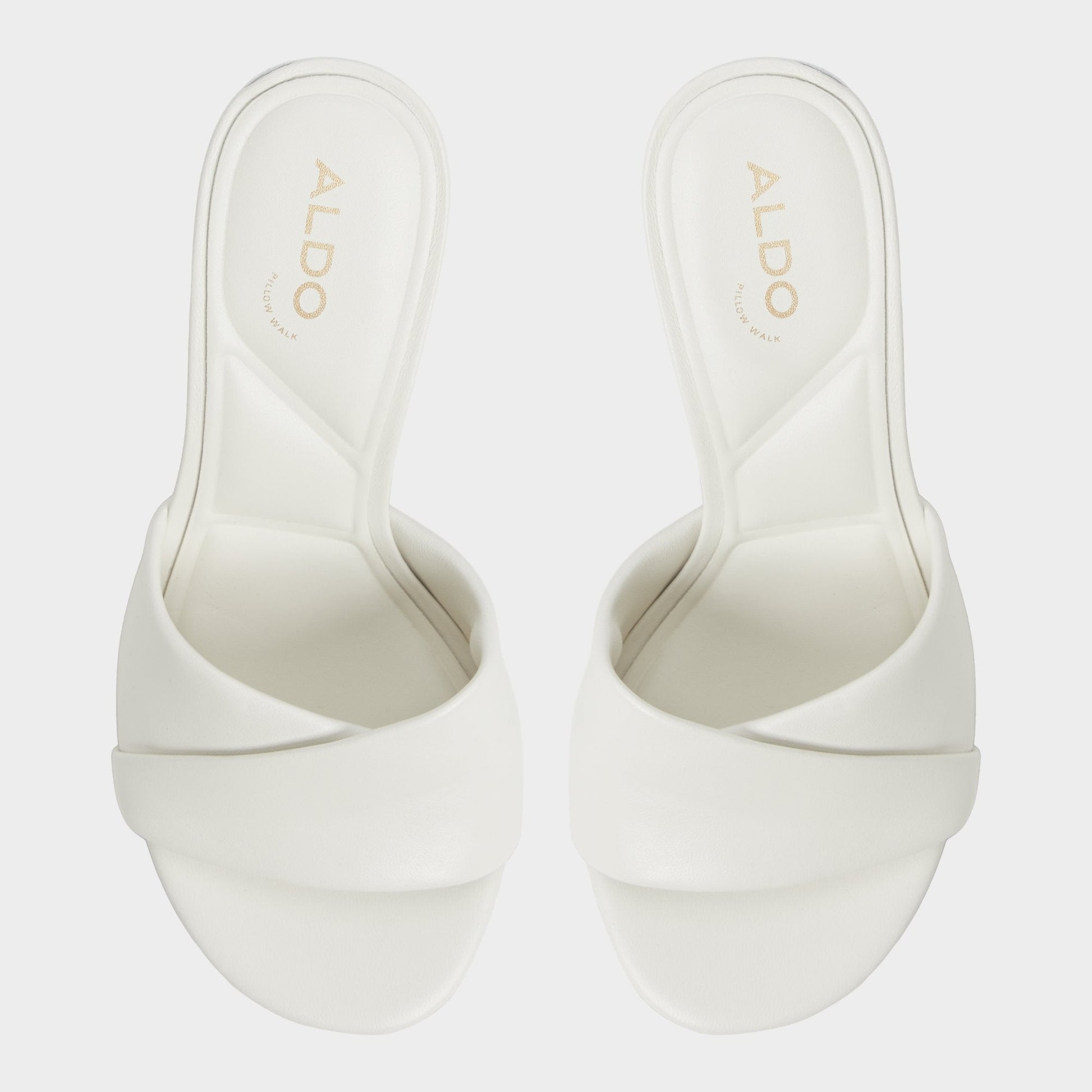 Aldo Lyhanna White/Bone Women's Heeled mules - Heeled mule, Stiletto heel Women