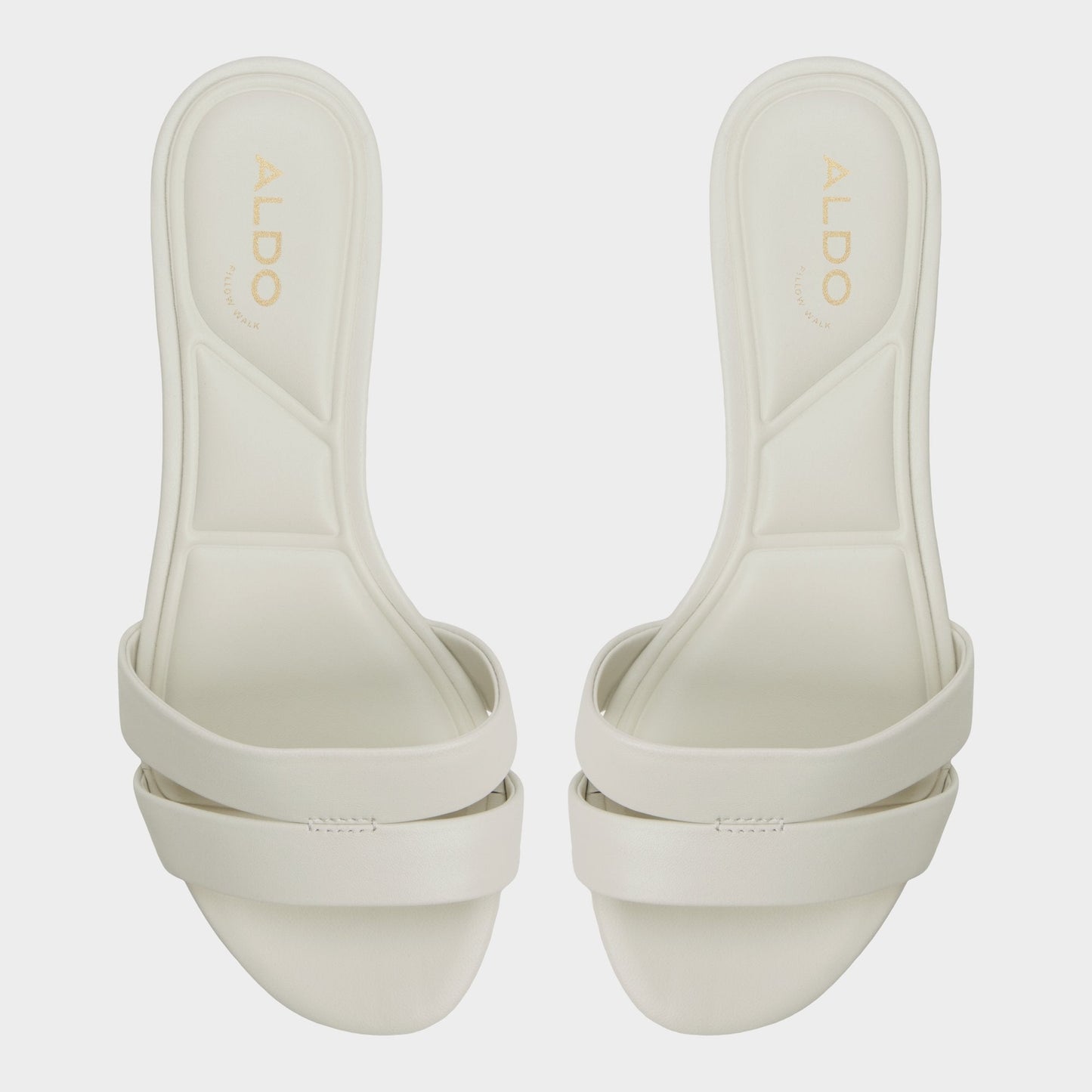 Aldo Scarletta White/Bone Women's Mule slides - Heeled mule, Kitten heel Women