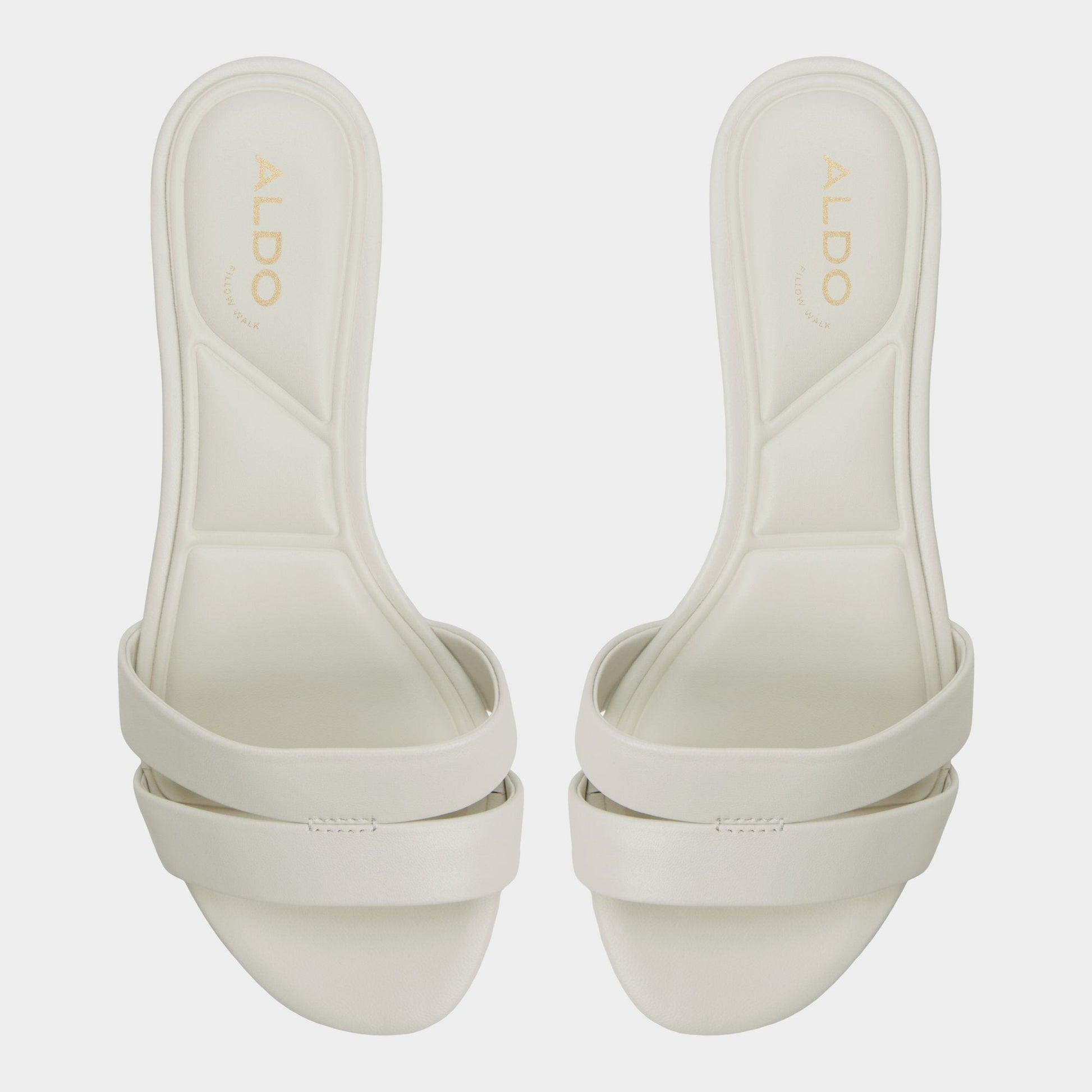Aldo Scarletta White/Bone Women's Mule slides - Heeled mule, Kitten heel Women
