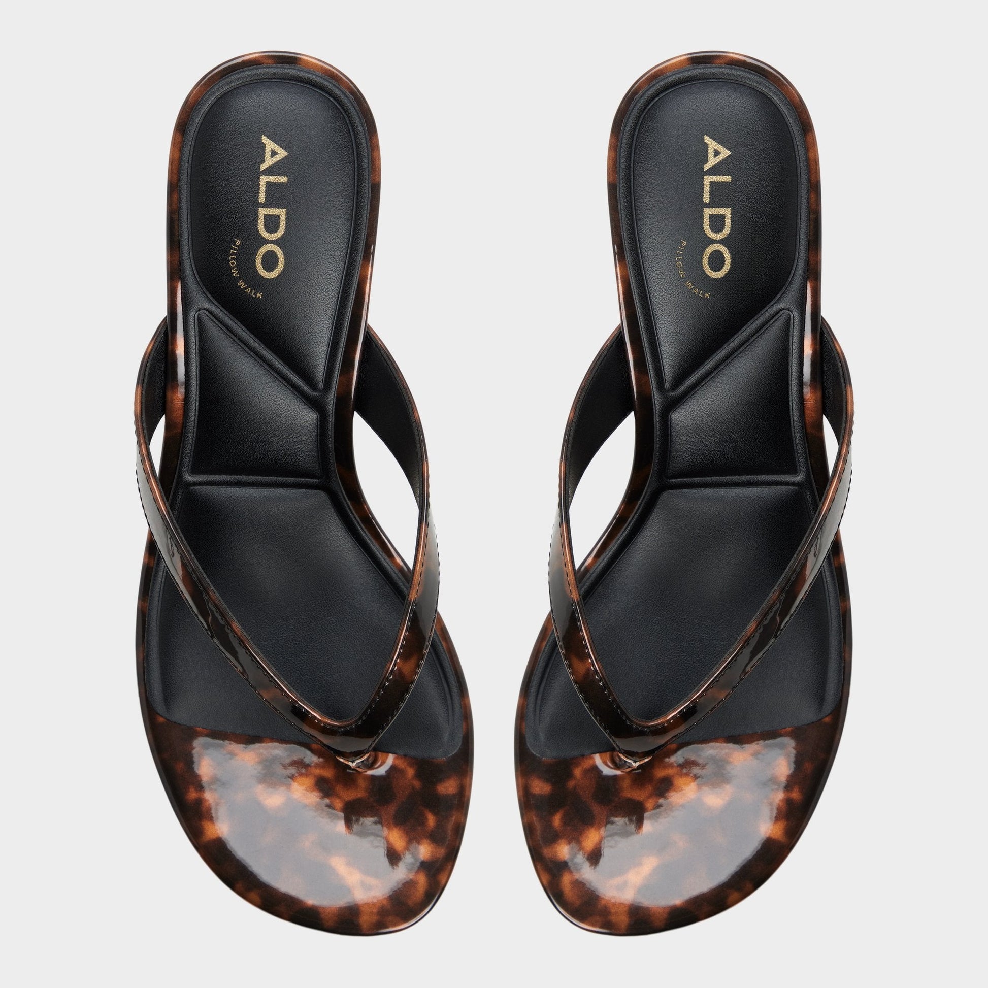 Aldo Jump in Open Brown - Heeled flip flop, Kitten heel Women