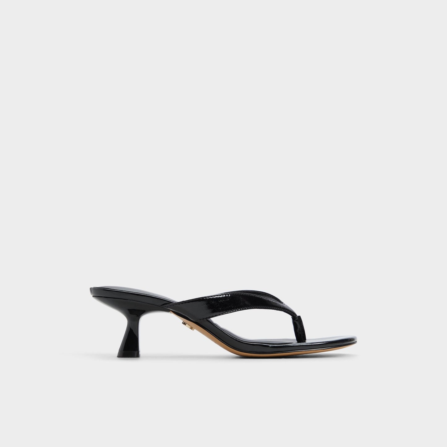 Aldo Jump Black Women's Strappy sandals - Heeled flip flop, Kitten heel Women
