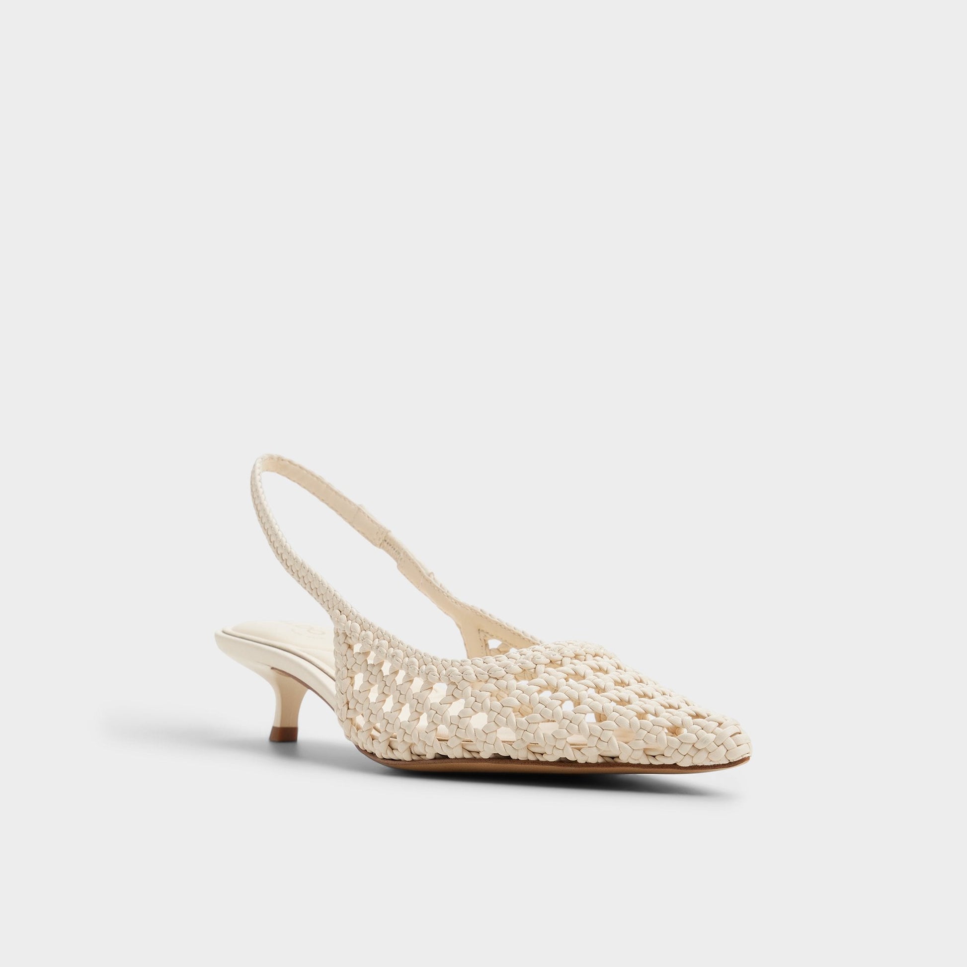 Aldo Violettia in Light Beige - Sling back high heel, Kitten heel Women
