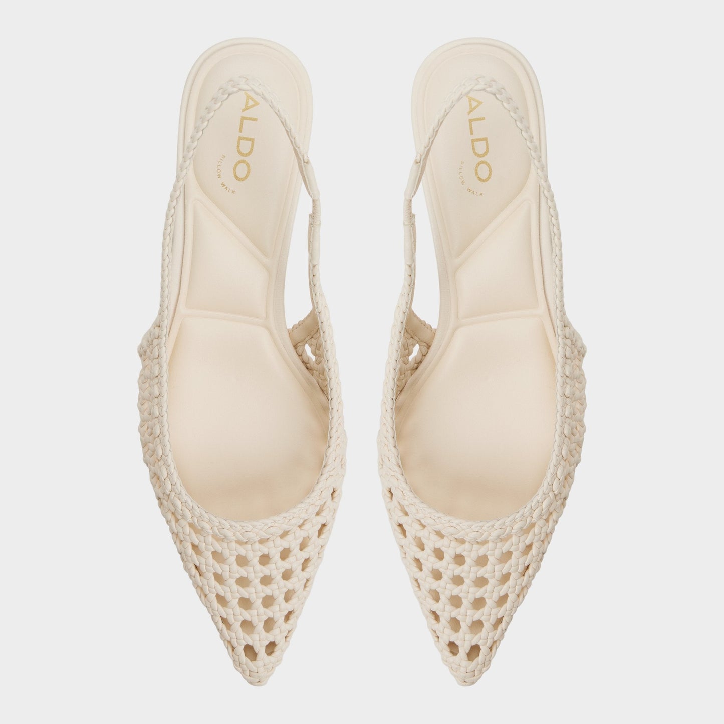 Aldo Violettia in Light Beige - Sling back high heel, Kitten heel Women