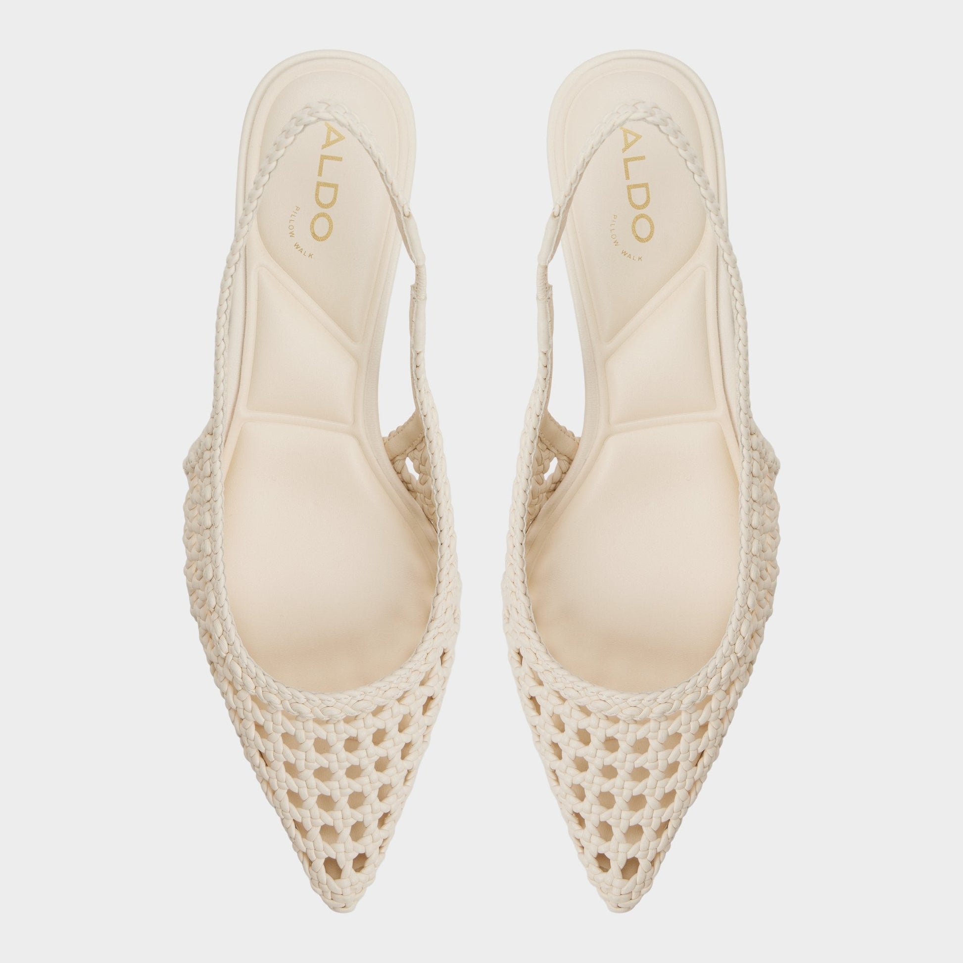 Aldo Violettia in Light Beige - Sling back high heel, Kitten heel Women