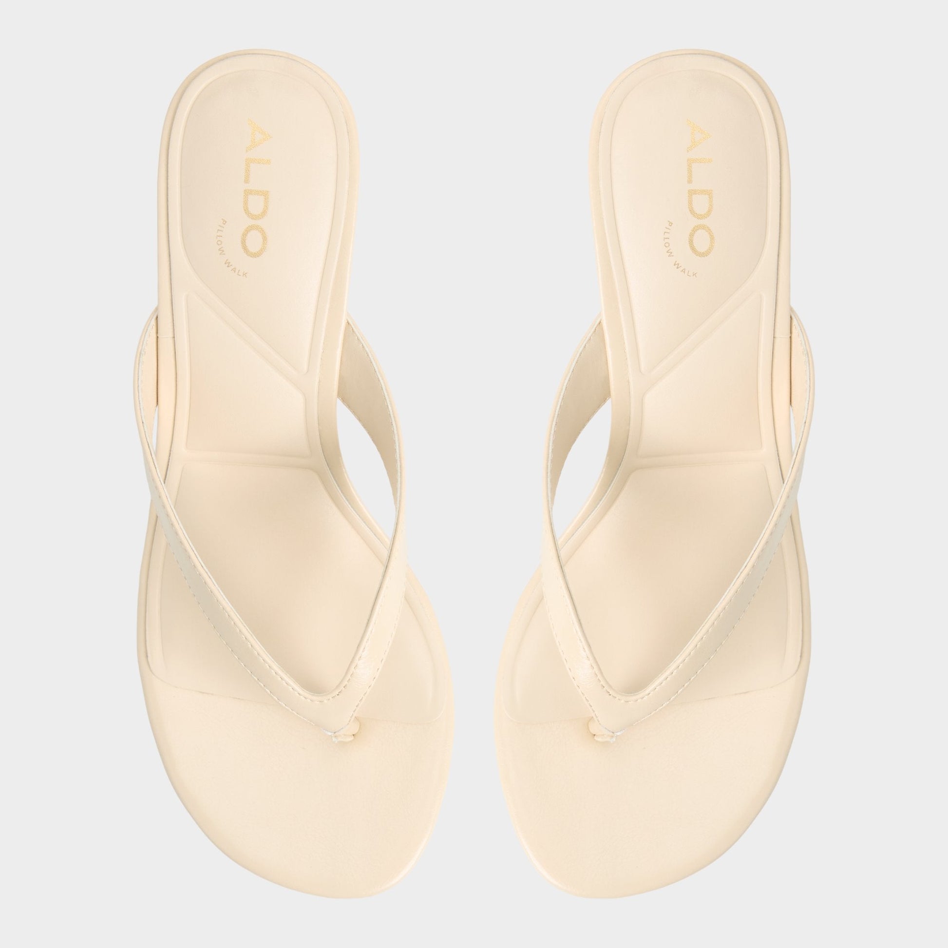 Aldo Jump in Cream - Heeled flip flop, Kitten heel Women