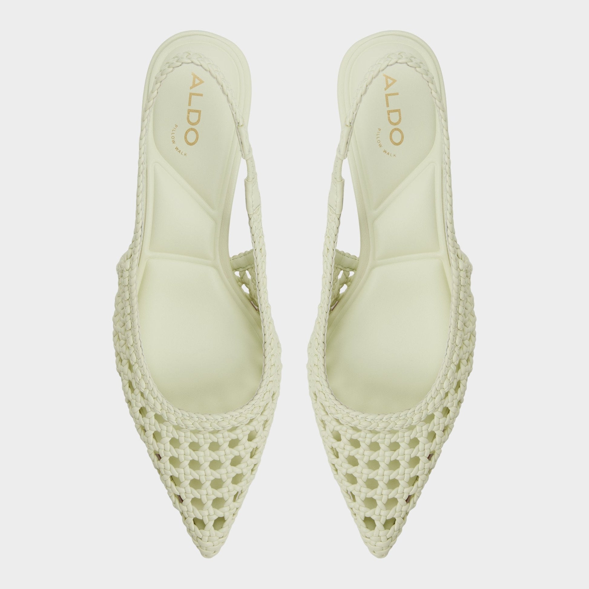 Aldo Violettia in Other Green - Sling back high heel, Kitten heel Women