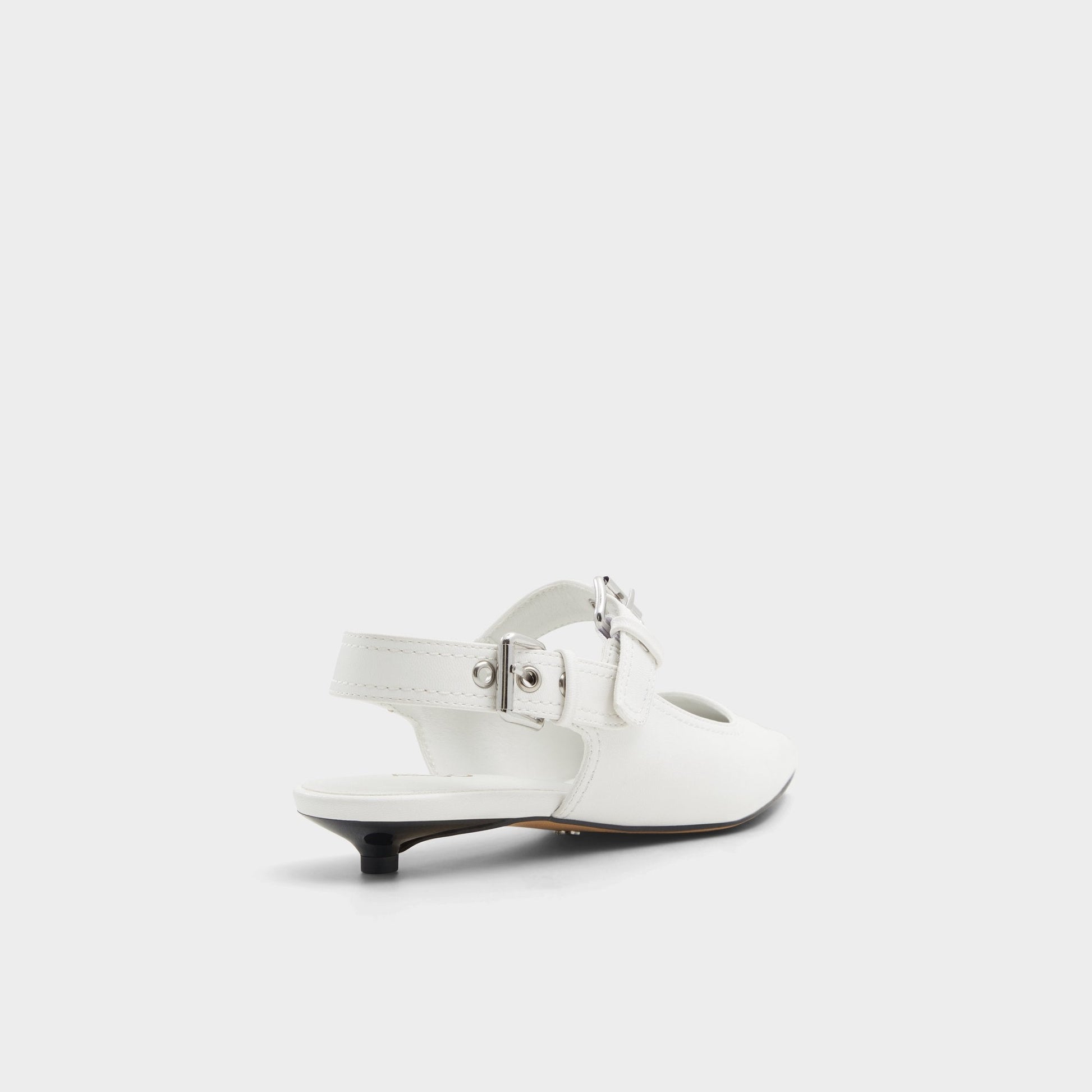 Aldo Kellya White Women's Slingbacks - Sling back high heel, Kitten heel Women