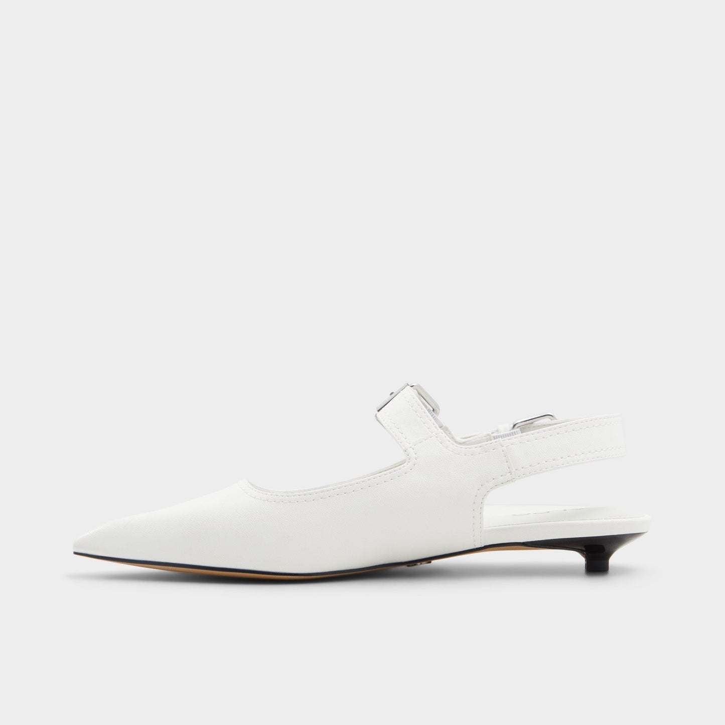 Aldo Kellya White Women's Slingbacks - Sling back high heel, Kitten heel Women