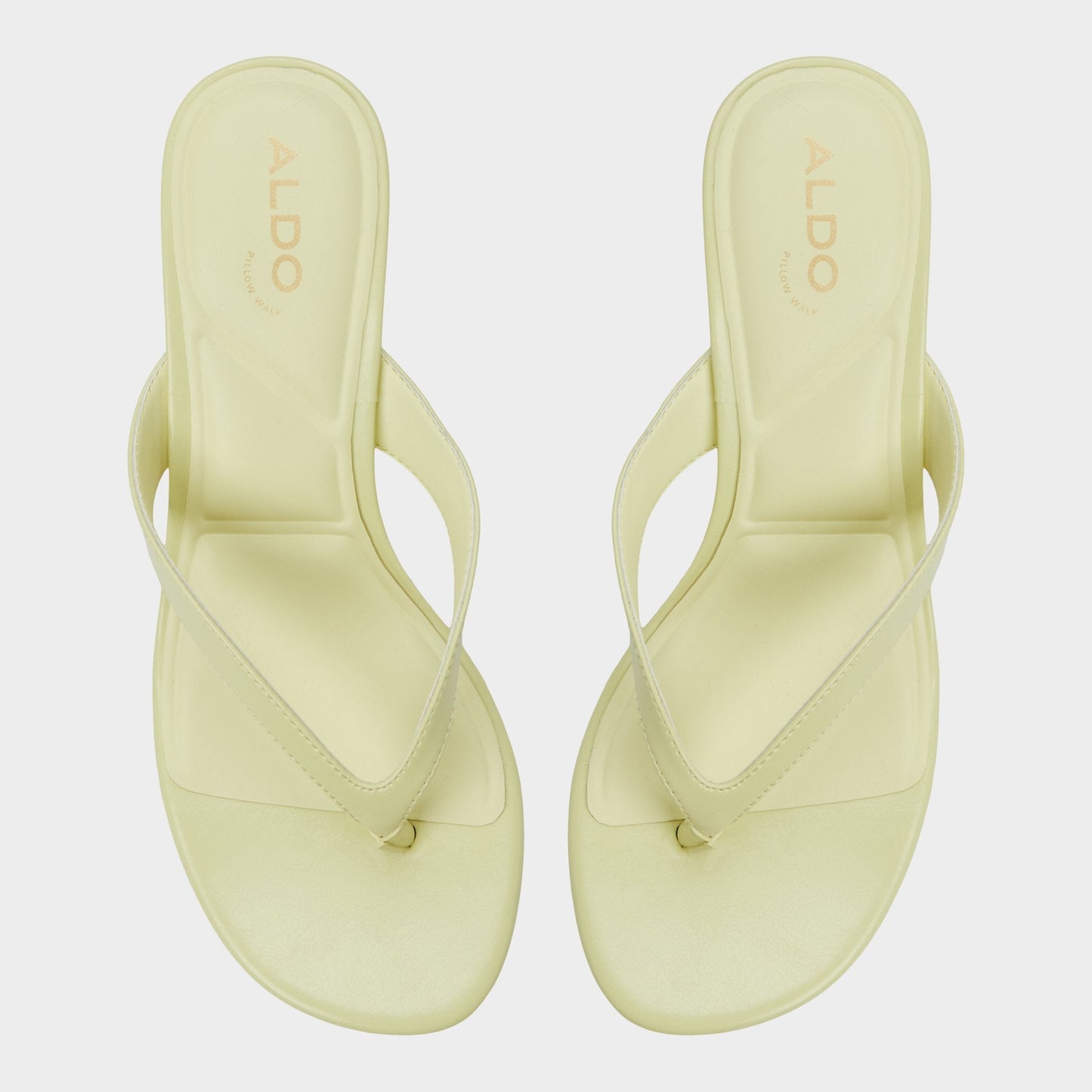 Aldo Jump Other Yellow Women's Strappy sandals - Heeled flip flop, Kitten heel Women