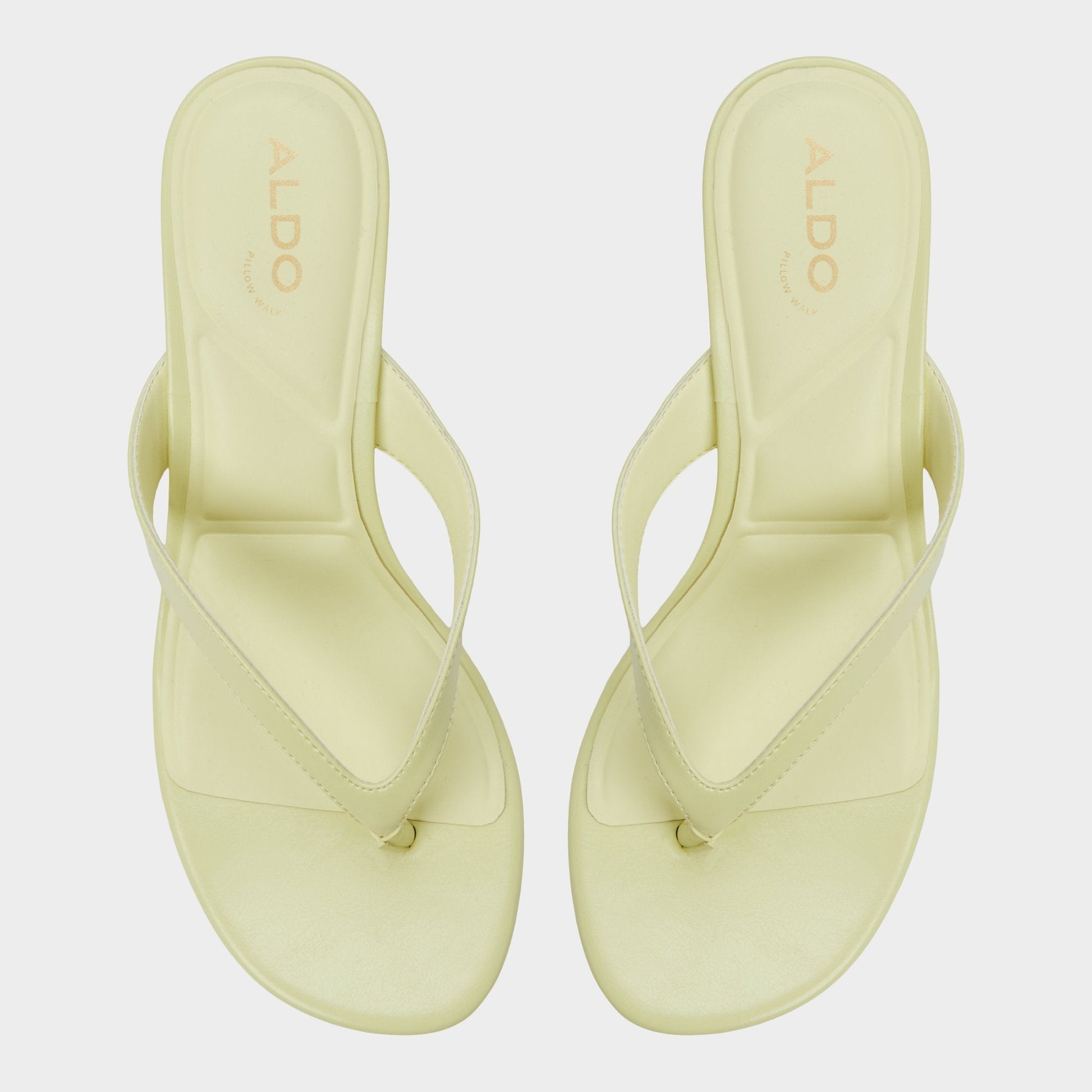 Aldo Jump Other Yellow Women's Strappy sandals - Heeled flip flop, Kitten heel Women