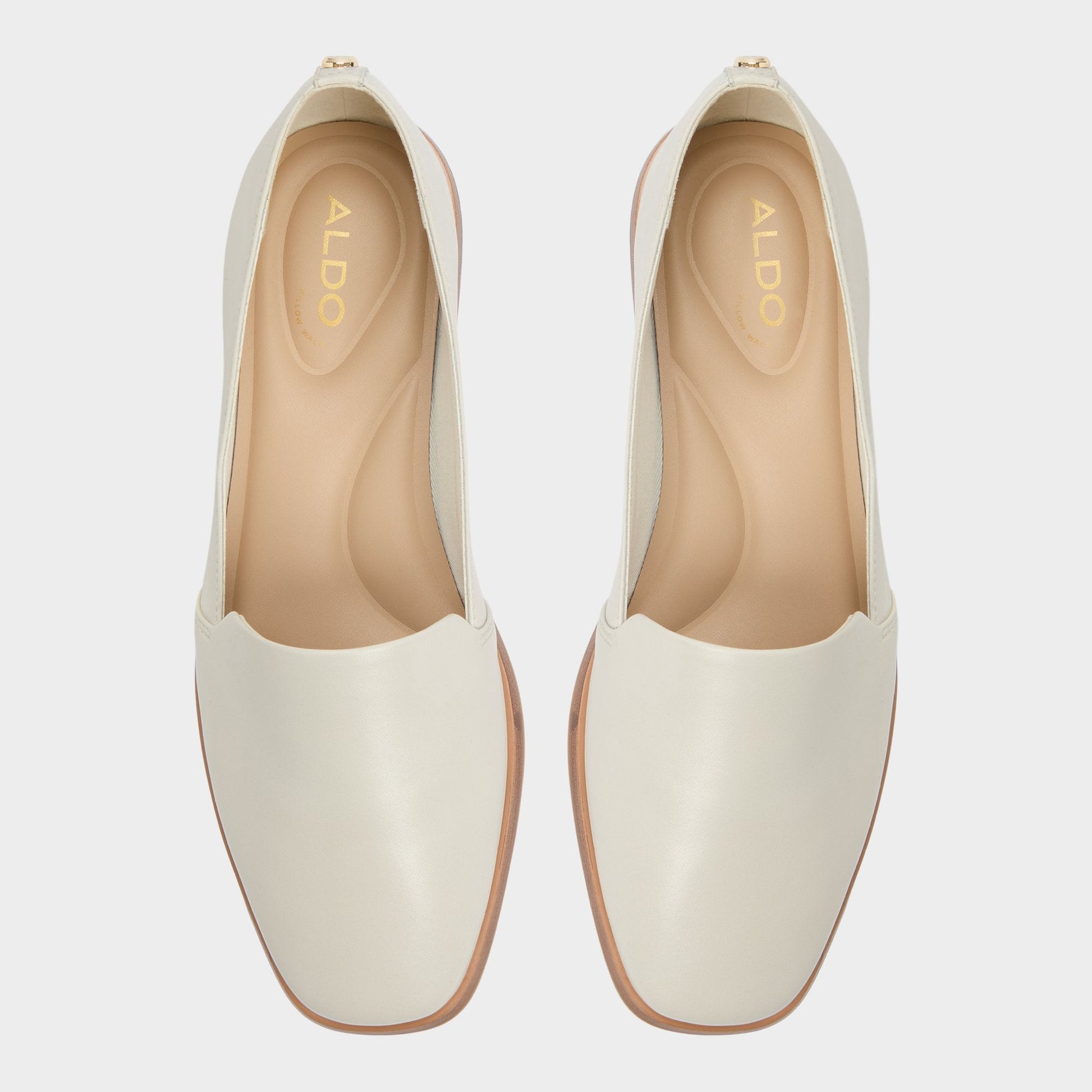 Aldo Caraelia White/Bone Women's Loafers & Oxfords - Loafer Women