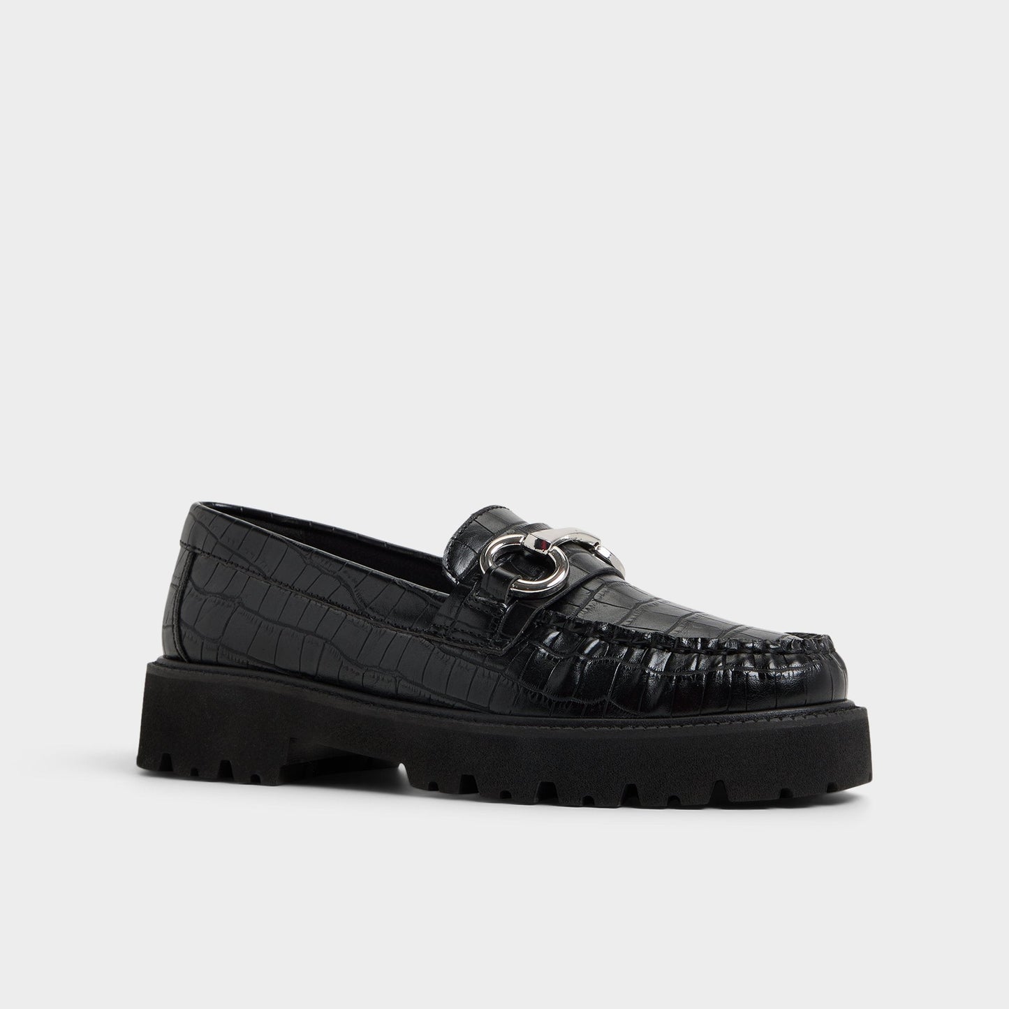 Aldo Danrose Black Women's Loafers & Oxfords - Loafer, Lug sole Women