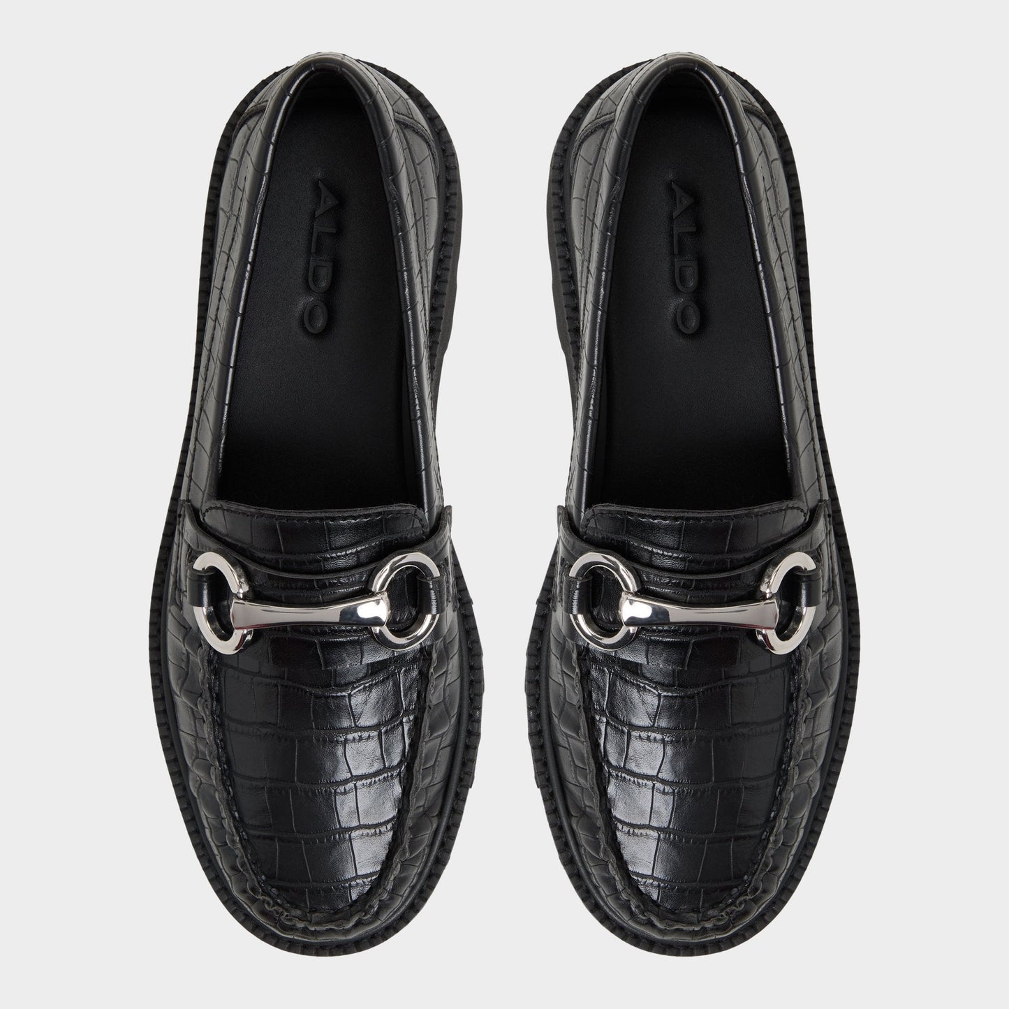 Aldo Danrose Black Women's Loafers & Oxfords - Loafer, Lug sole Women