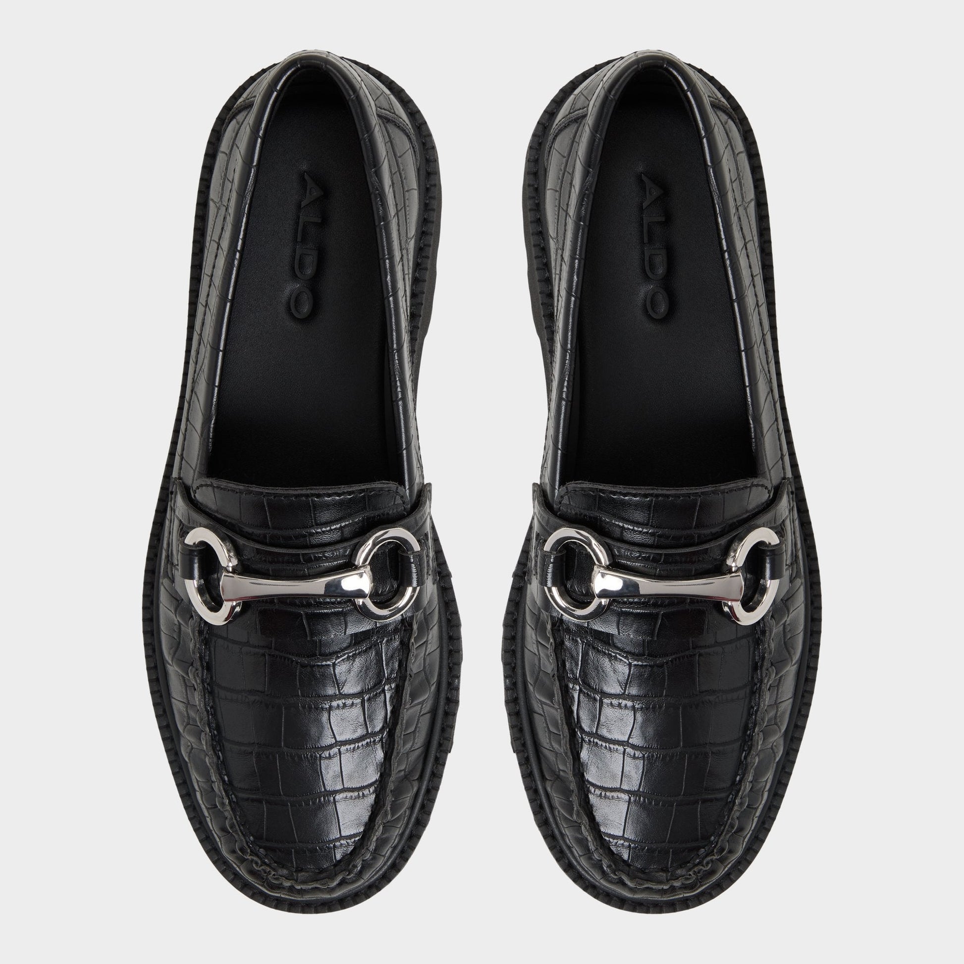 Aldo Danrose Black Women's Loafers & Oxfords - Loafer, Lug sole Women