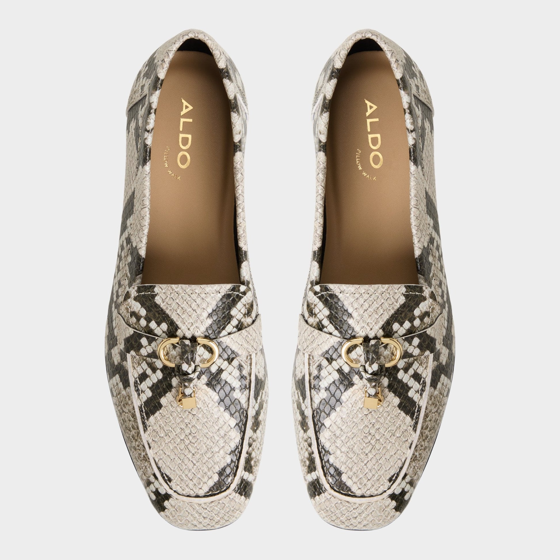 Aldo Ybilide White/Black Women's Loafers & Oxfords - Loafer Women