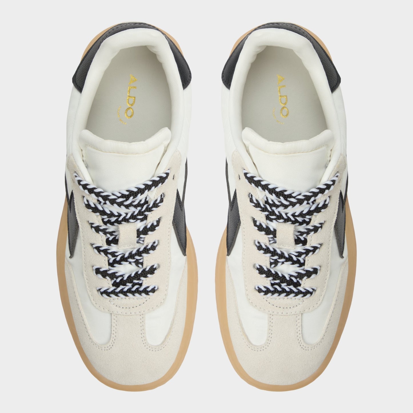 Aldo Retrostep White/Black Women's Low top sneakers - Low top sneaker, Jogger sole Women