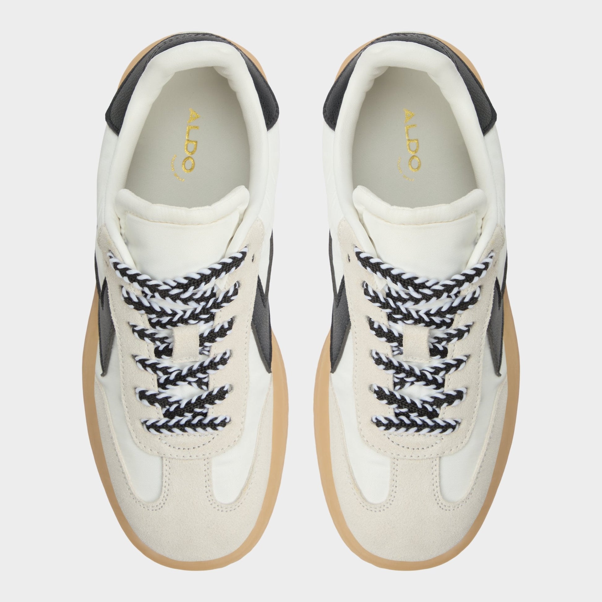 Aldo Retrostep White/Black Women's Low top sneakers - Low top sneaker, Jogger sole Women