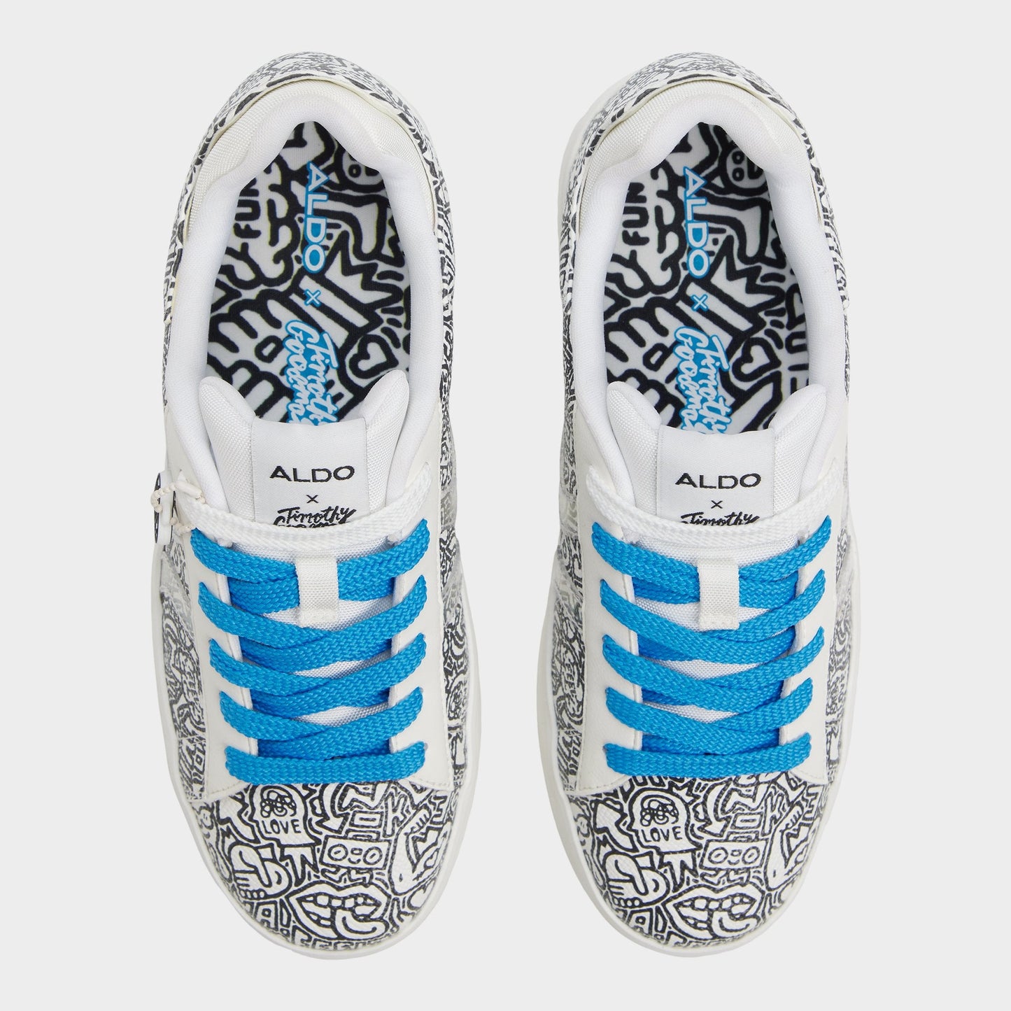 Aldo Timothy in Goodman White Black - Women's low top sneaker, Cup sole Women