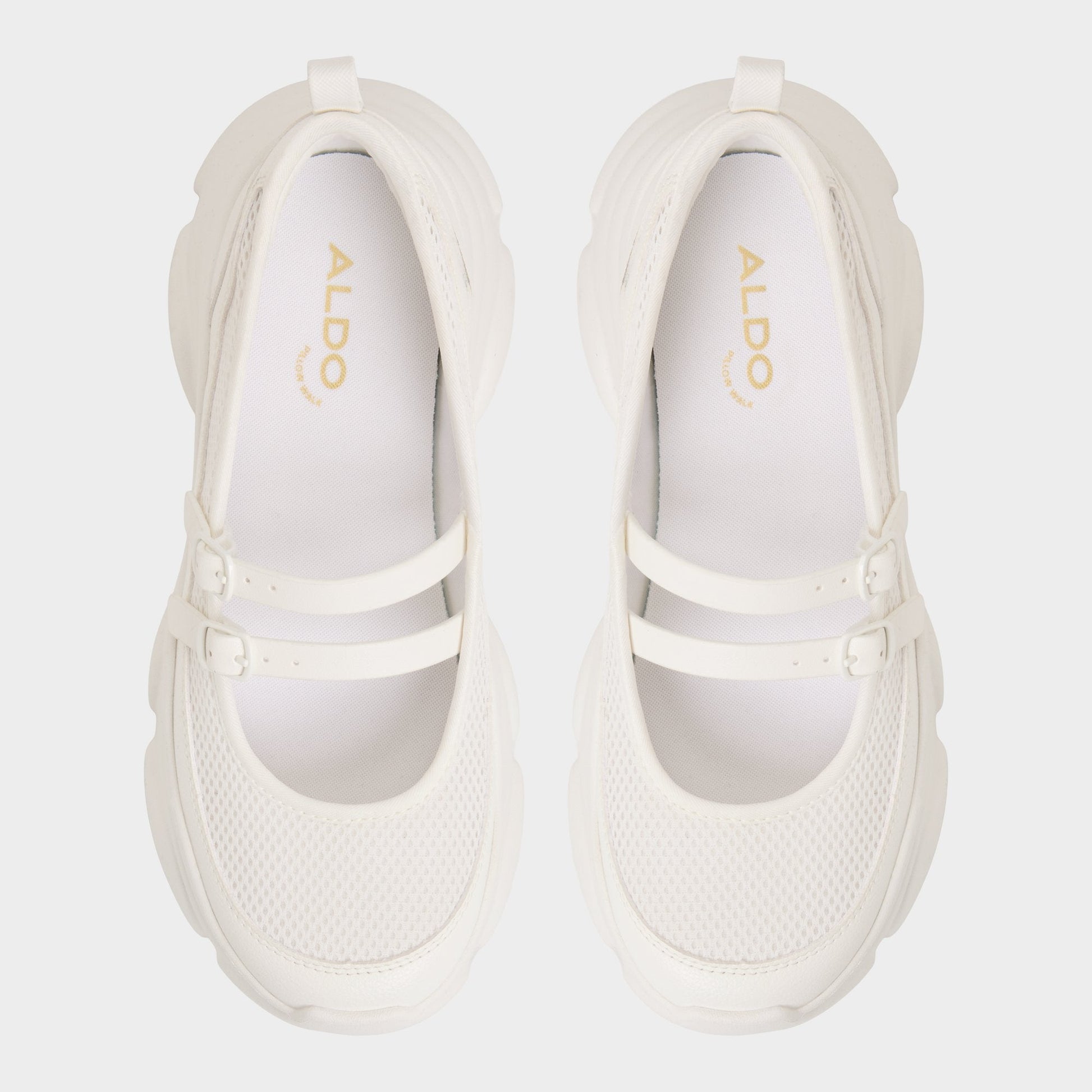 Aldo Aethera White Women's Platform and wedge sneakers - Mary Jane Sneakers, Jogger sole Women