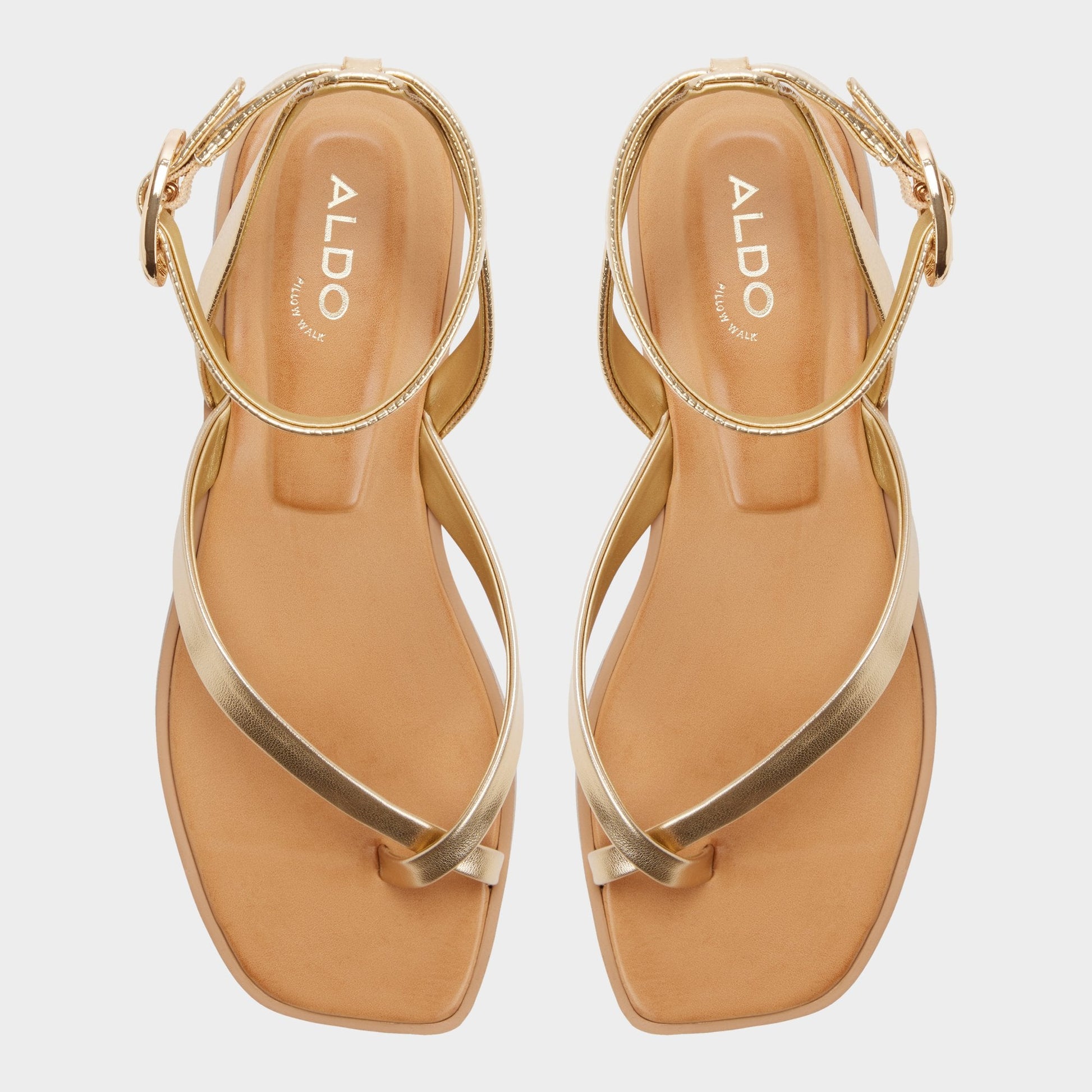 Aldo Daressi in Gold - Flat sandal Women|New