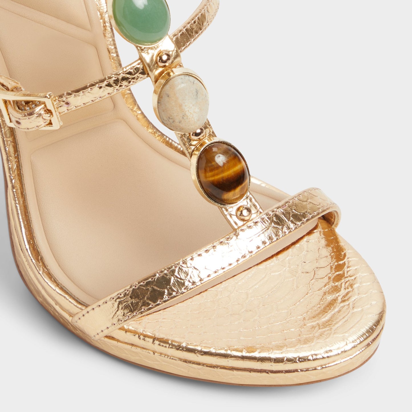Aldo Opalia Gold Women's Strappy sandals - Strappy heeled sandal, Platform Women