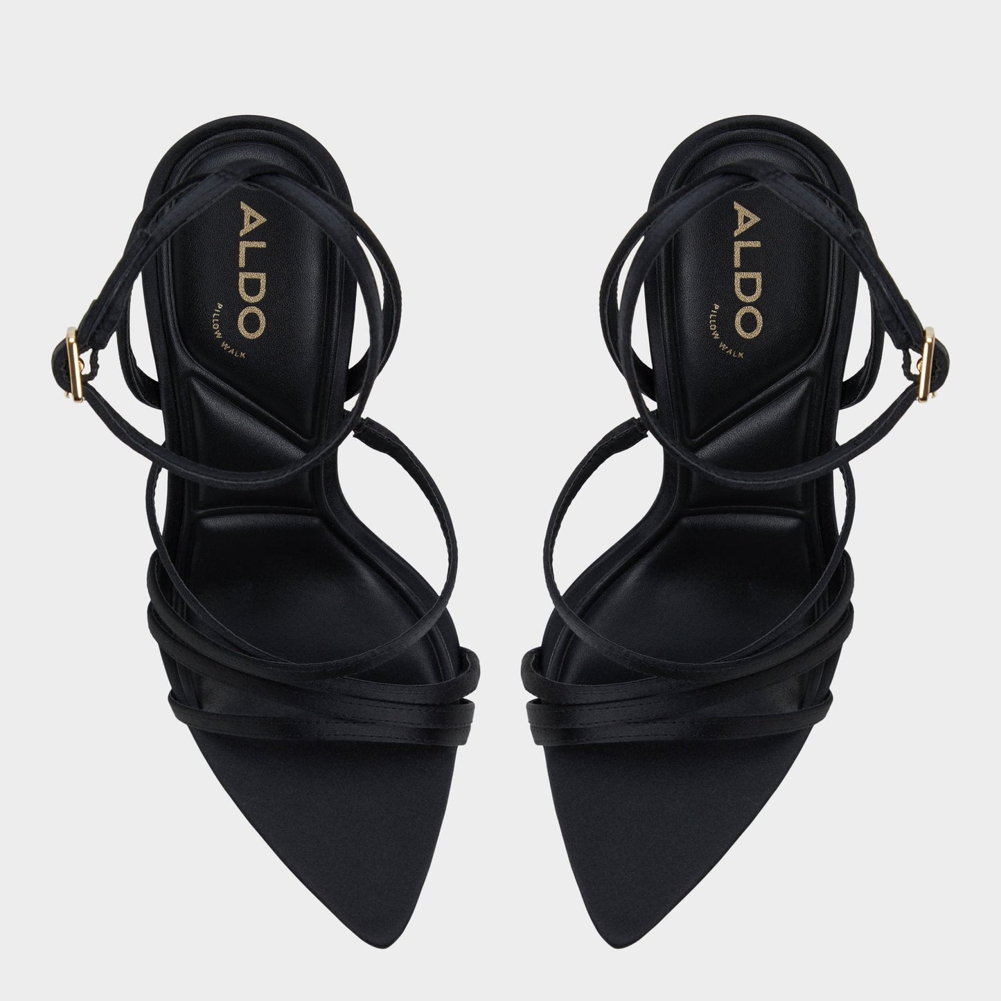 Aldo Solania Black Women's Strappy sandals - Strappy heeled sandal, Stiletto heel Women