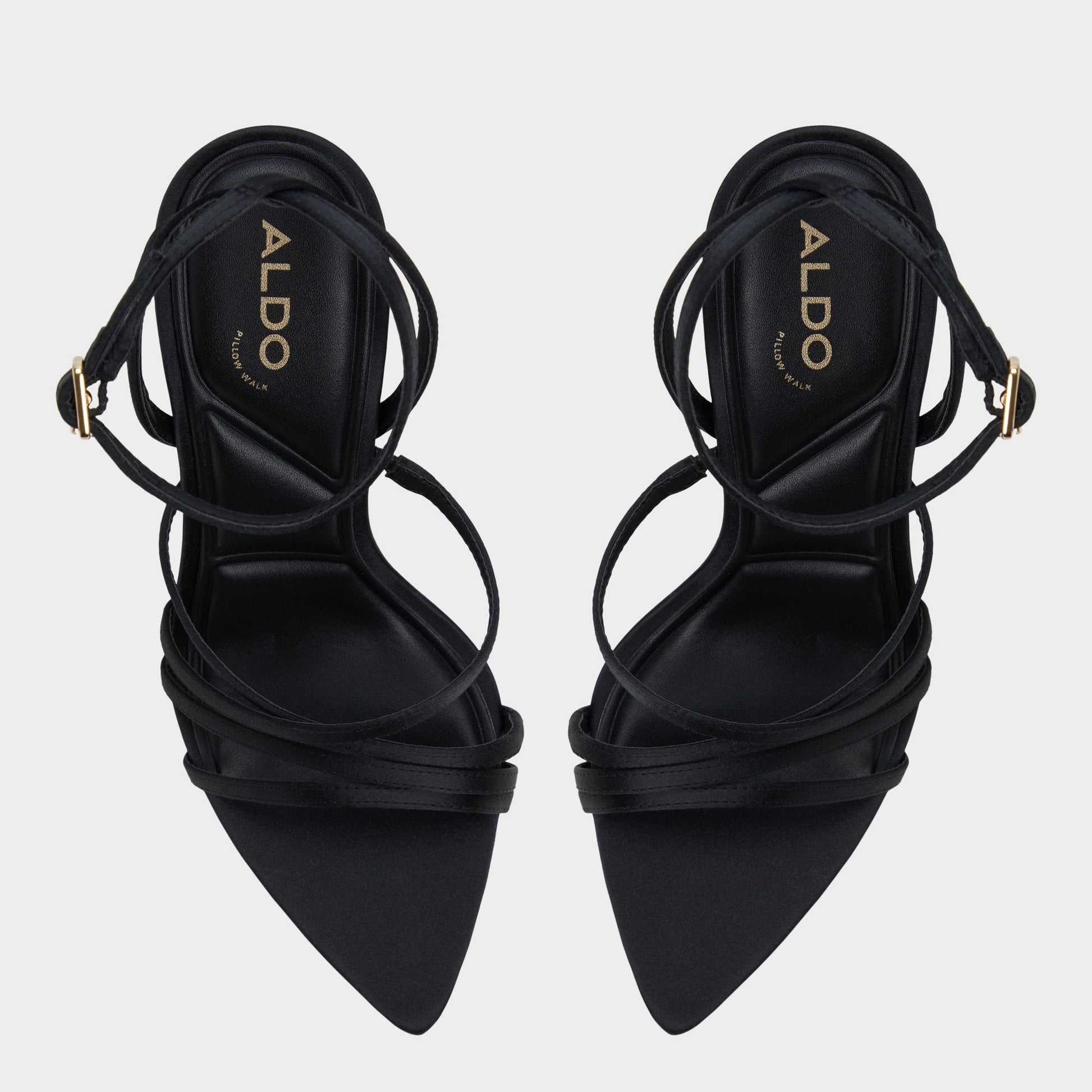Aldo Solania Black Women's Strappy sandals - Strappy heeled sandal, Stiletto heel Women