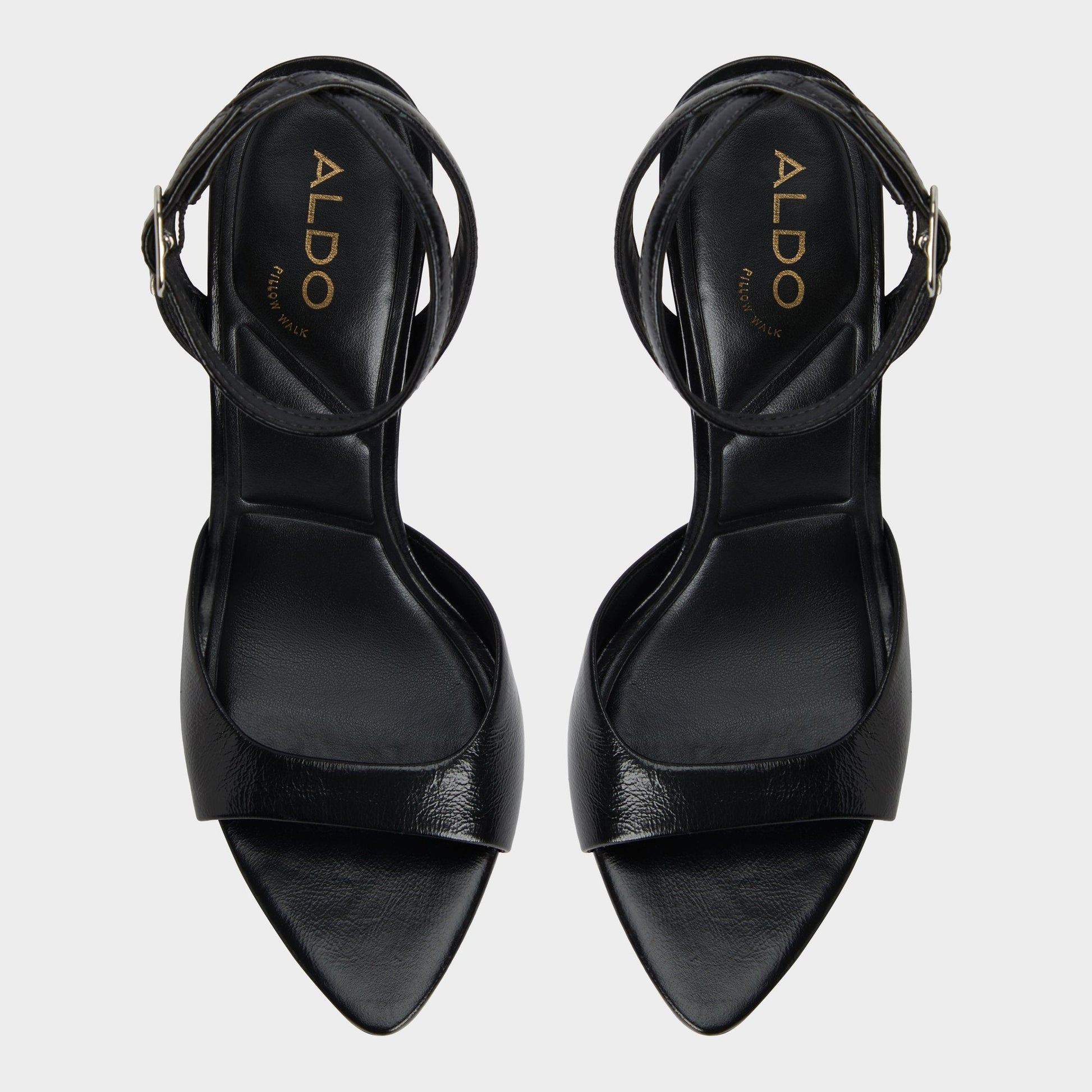 Aldo Forevermore Black Women's Strappy sandals - Strappy heeled sandal, Stiletto heel Women